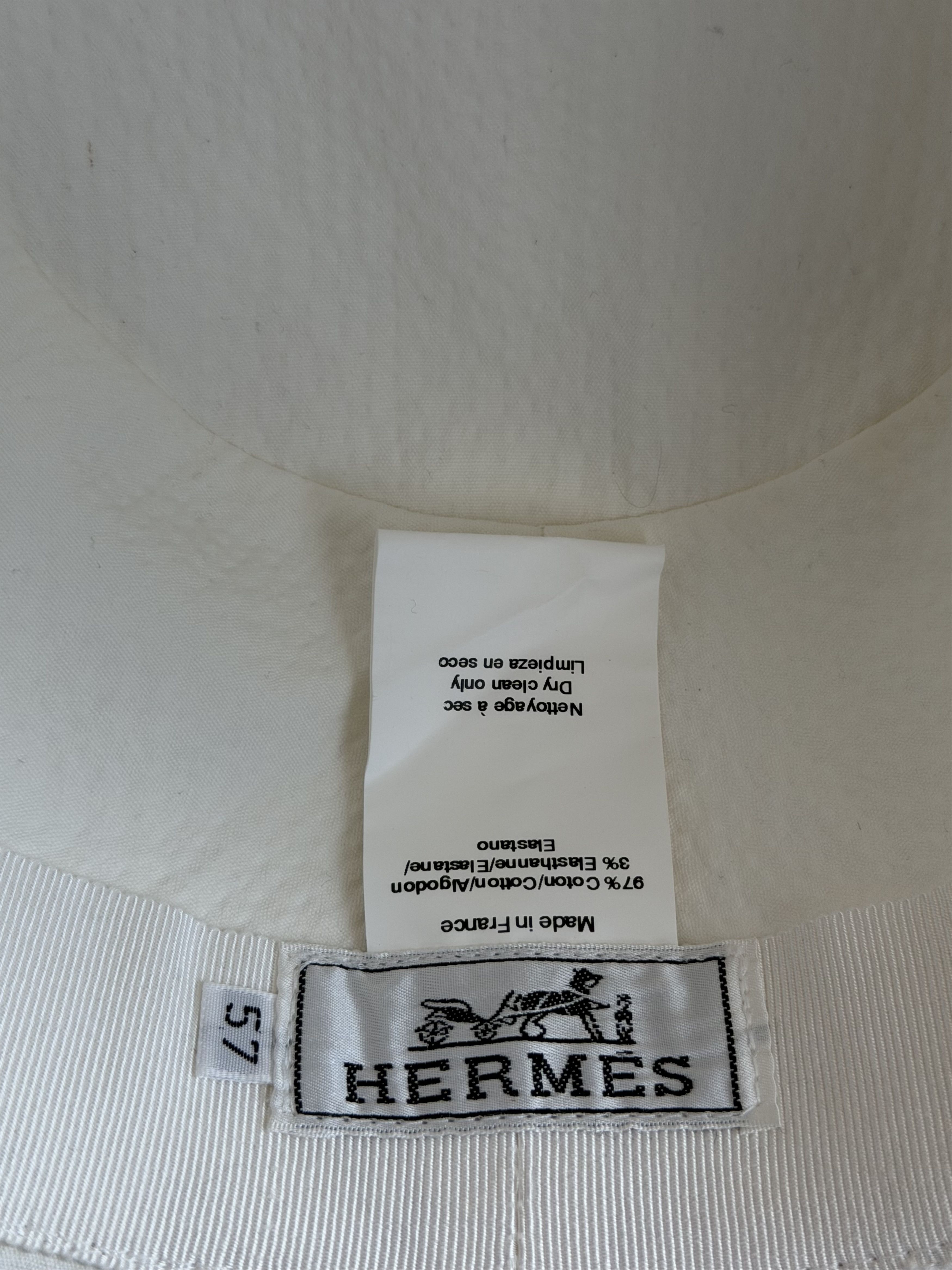 Hermes Hermes White Fedora Size ONE SIZE - 5 Thumbnail
