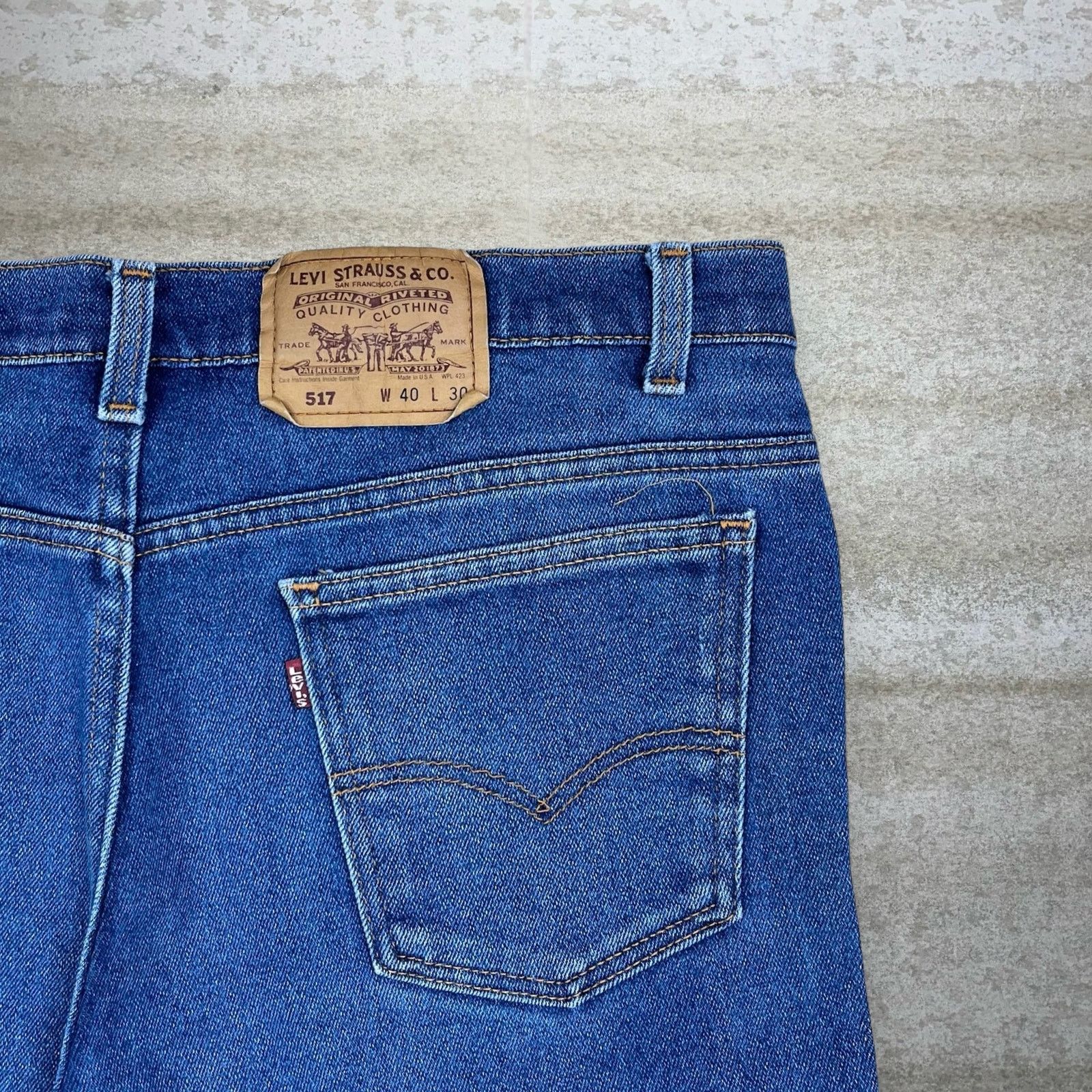 Levi's Vintage 90s Levis 517 Jeans 40x30 Bootcut Flared Dark Wash Size US 40 / EU 56 - 3 Thumbnail