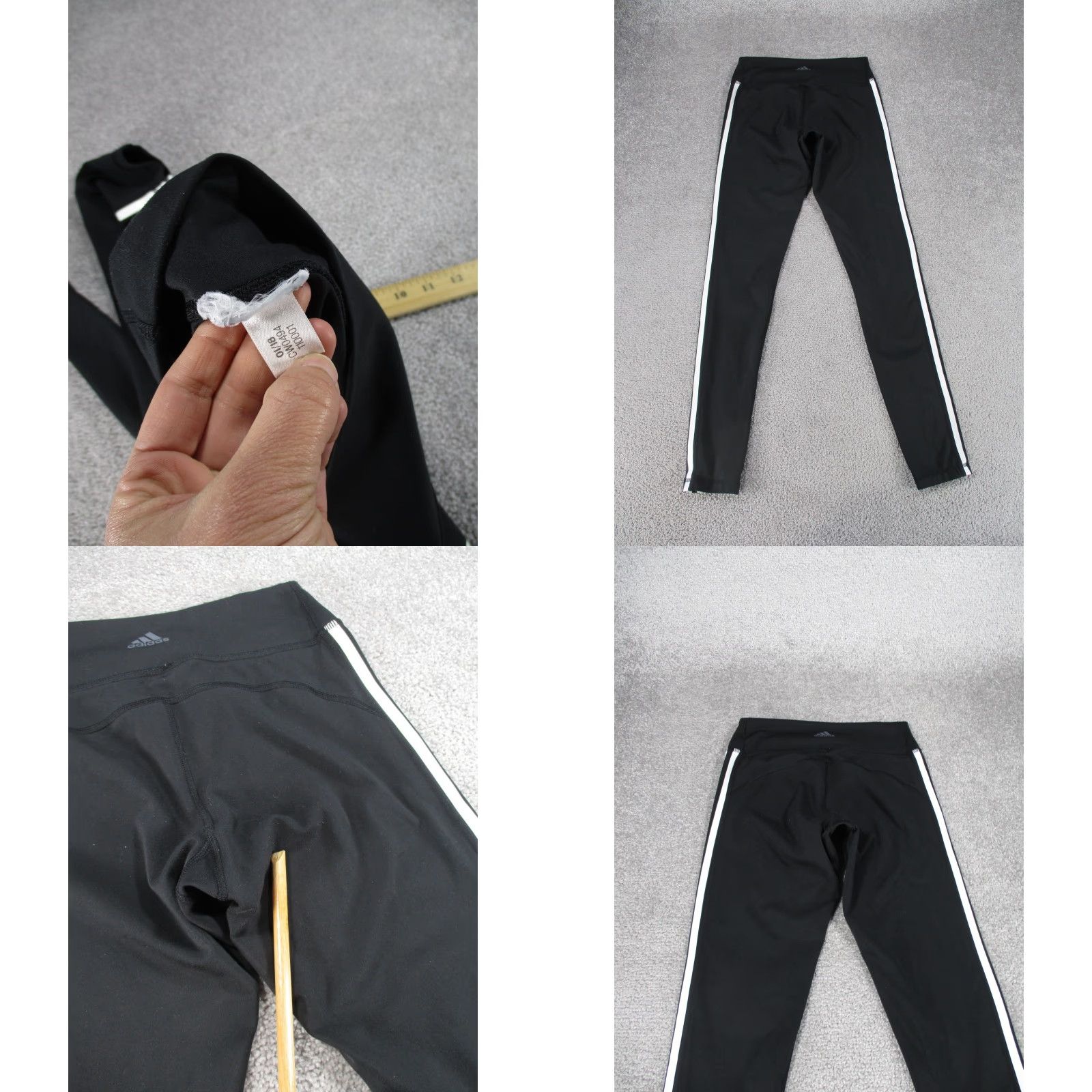 Adidas Adidas Leggings Womens Small Black White Workout Gym Leggings Athletic Activewear Slim Capris Athletic Black Womens XS? Size 28" / US 6 / IT 42 - 8 Thumbnail