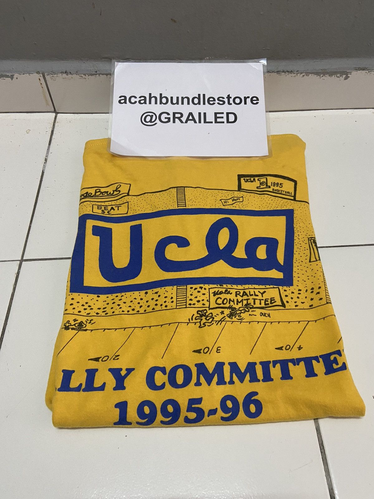 Vintage VINTAGE 95/96 UCLA RALLY COMMITTEE TEE SHIRT Size US XL / EU 56 / 4 - 17 Thumbnail