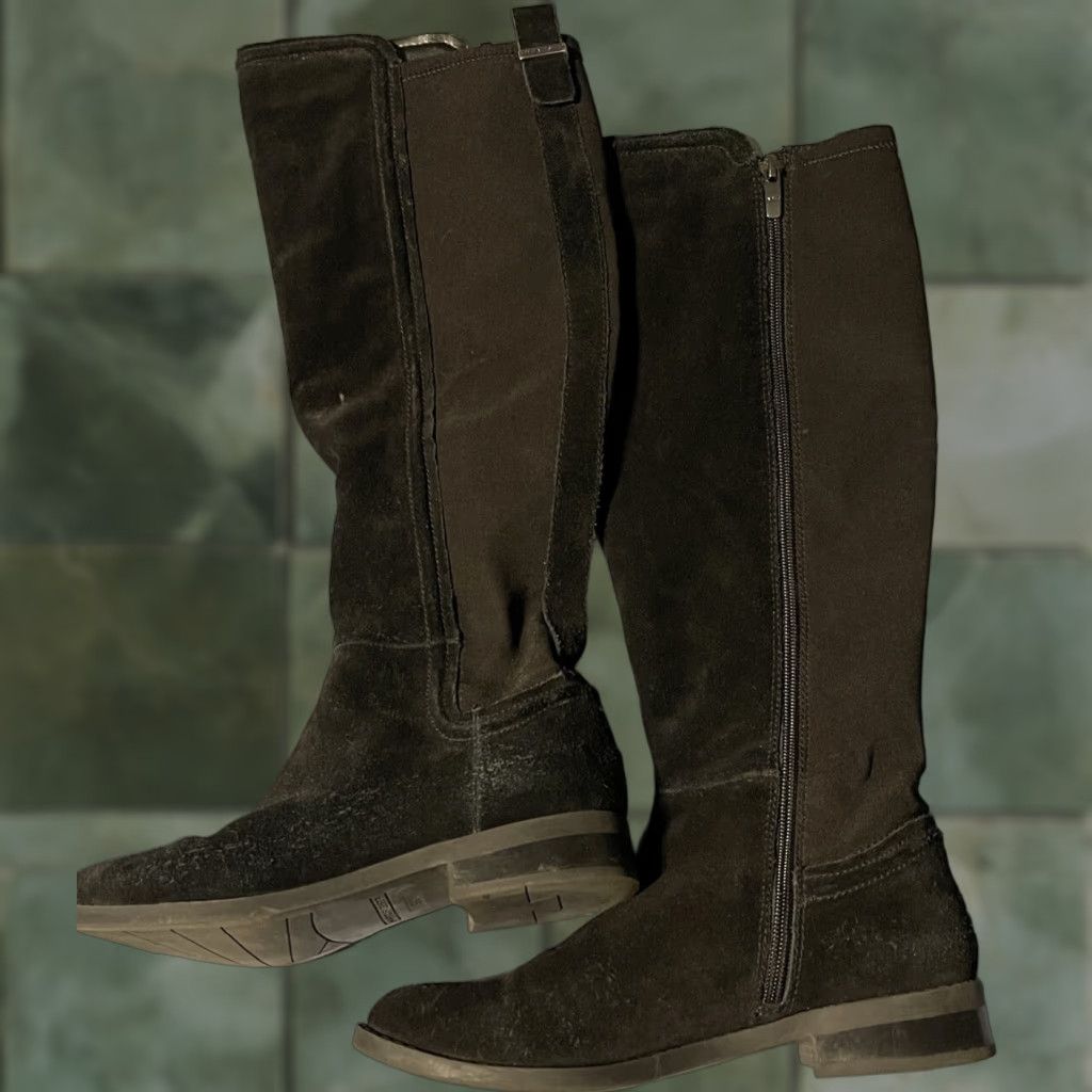 Marc Fisher Marc Fisher Black Leather/Suede Boots 6.5M Women Boot Leather/Suede Casual Black Size US 6.5 / IT 36.5 - 1 Thumbnail