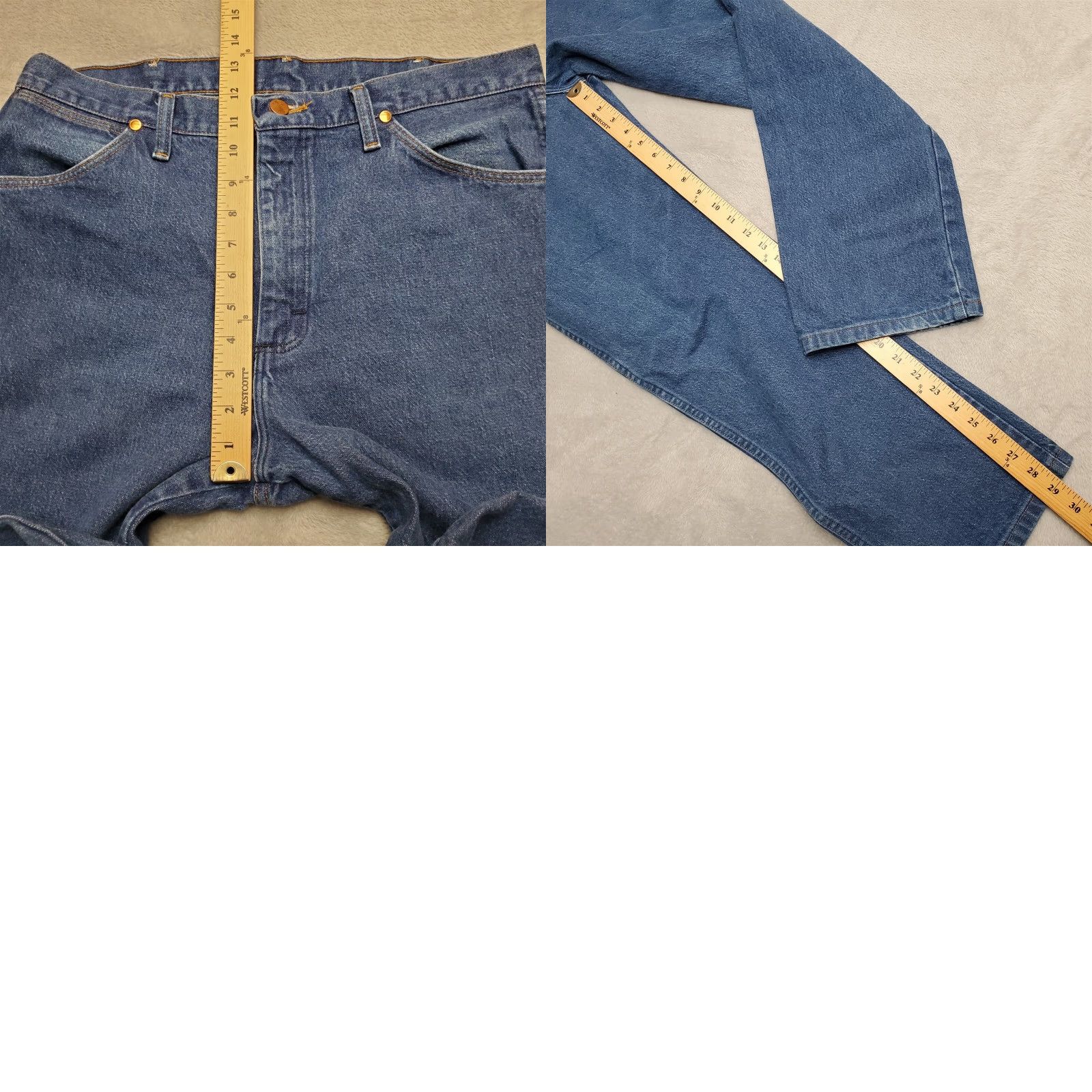 Wrangler VINTAGE Wrangler Jeans Men 36x30 Blue Denim Faded Cowboy Western Ranchwear Pants Jeans Shirt? Size US 36 / EU 52 - 9 Thumbnail