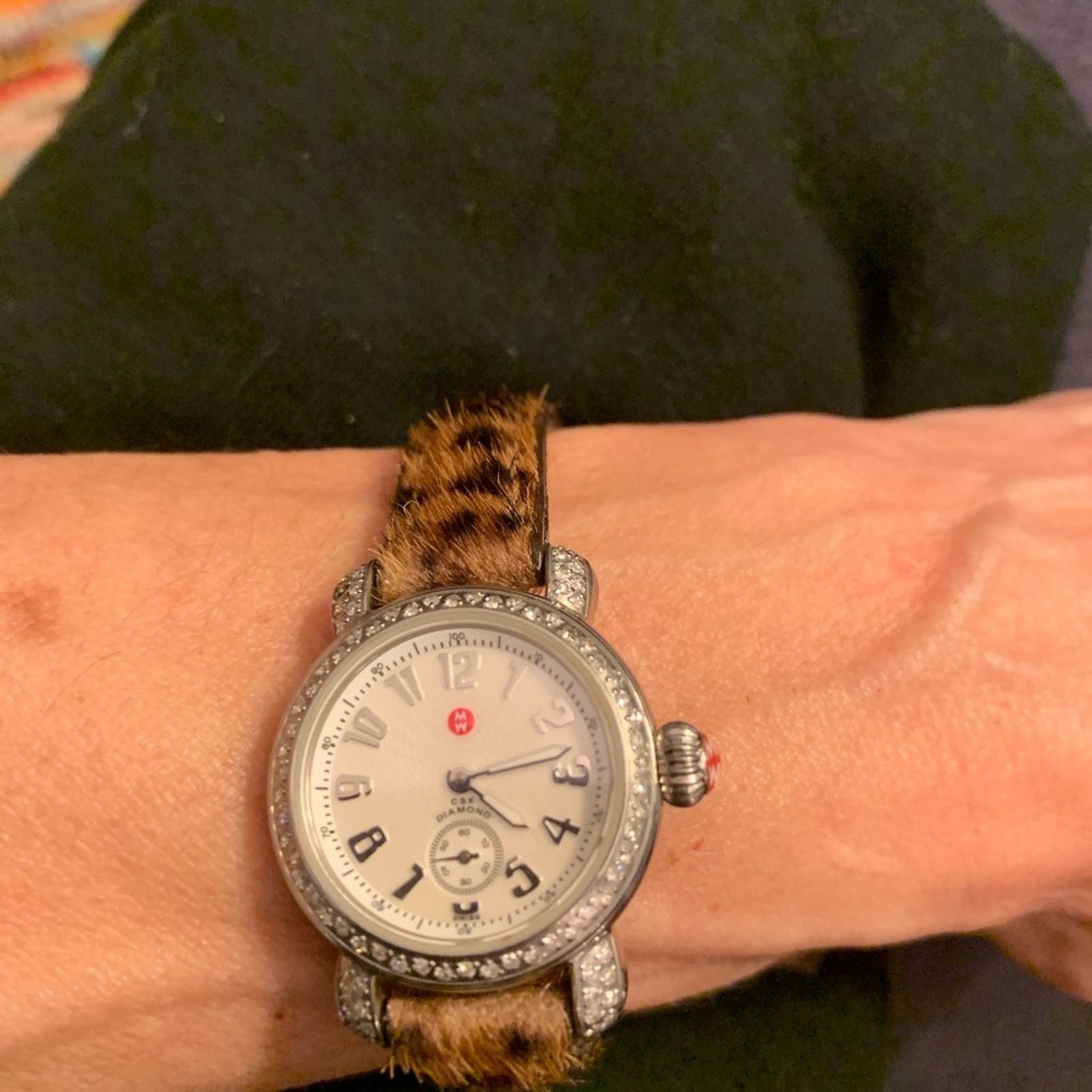 Other MICHELE CDX DIAMOND PETITE WATCH WITH LEOPARD 84 DIAMONDS Size ONE SIZE - 2 Thumbnail