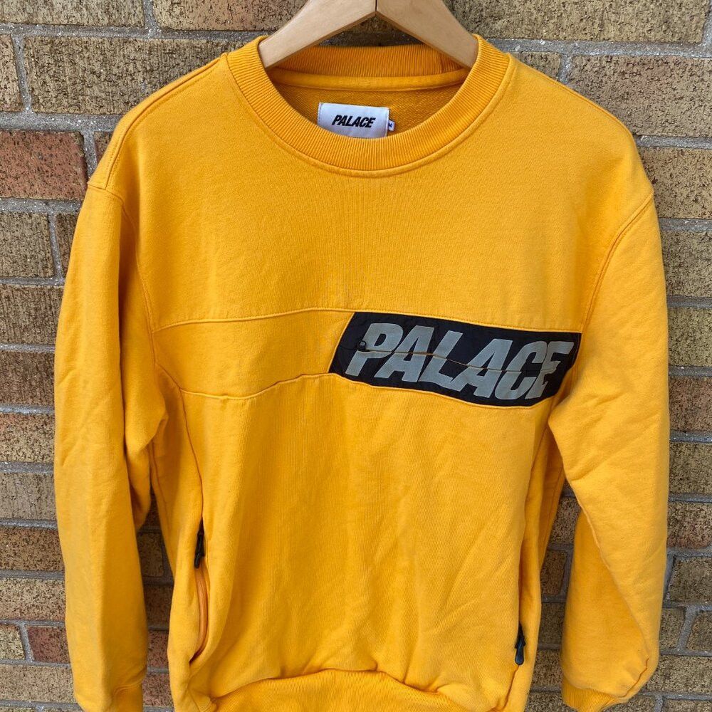 Palace Palace Zip It Crew Sweater Medium Yellow Sweater Crewneck S Size US M / EU 48-50 / 2 - 3 Thumbnail