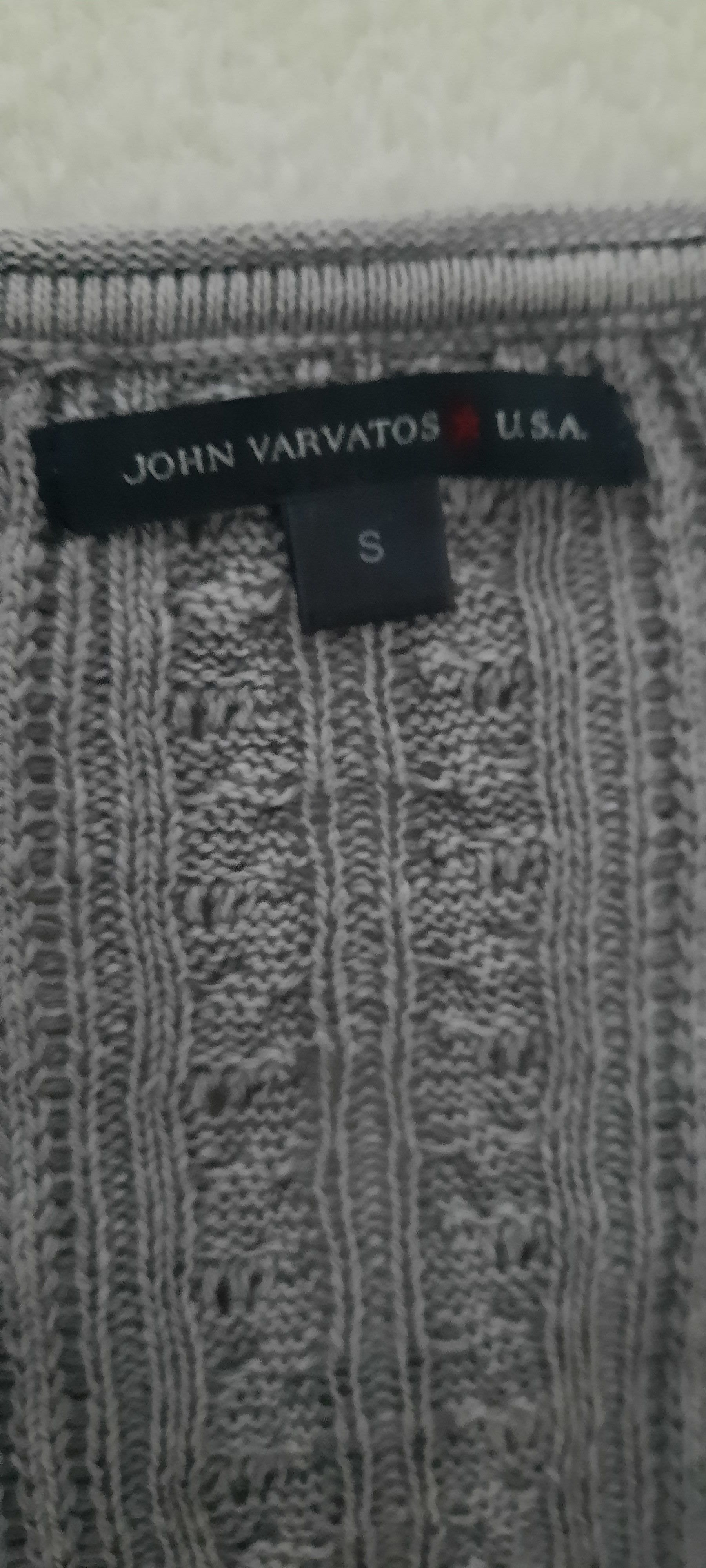 John Varvatos JOHN VARVATOS * U.S.A. Men's Sweater Gray Cotton Linen S Size US S / EU 44-46 / 1 - 11 Thumbnail