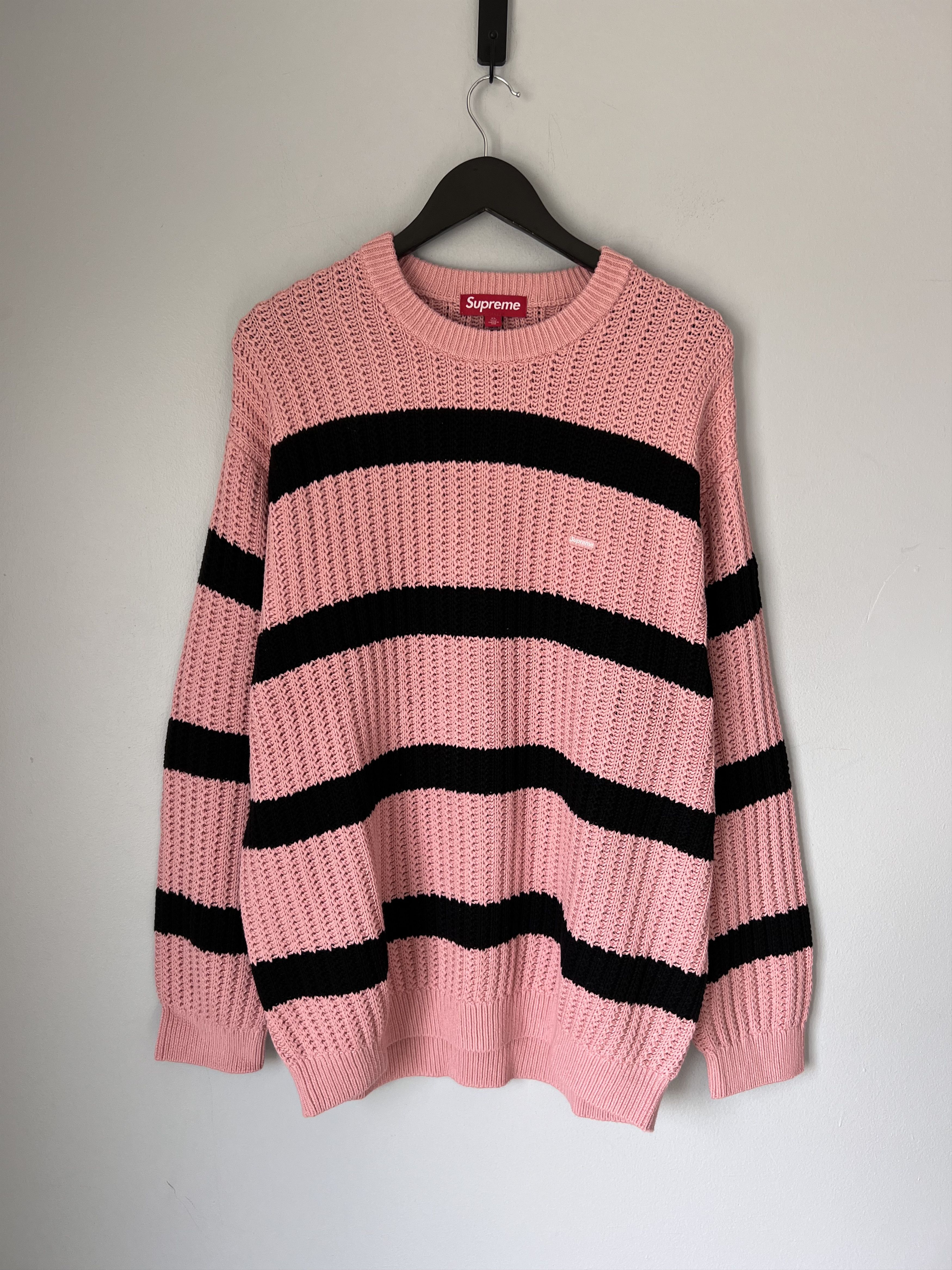 Supreme Logo Stripe Knit Top | Grailed