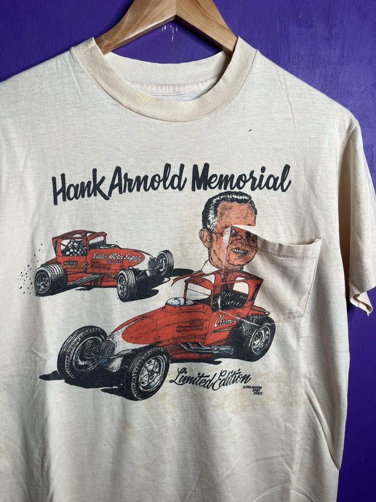 Vintage Vintage 80s Hank Arnold memorial racing tee Size US M / EU 48-50 / 2 - 3 Thumbnail