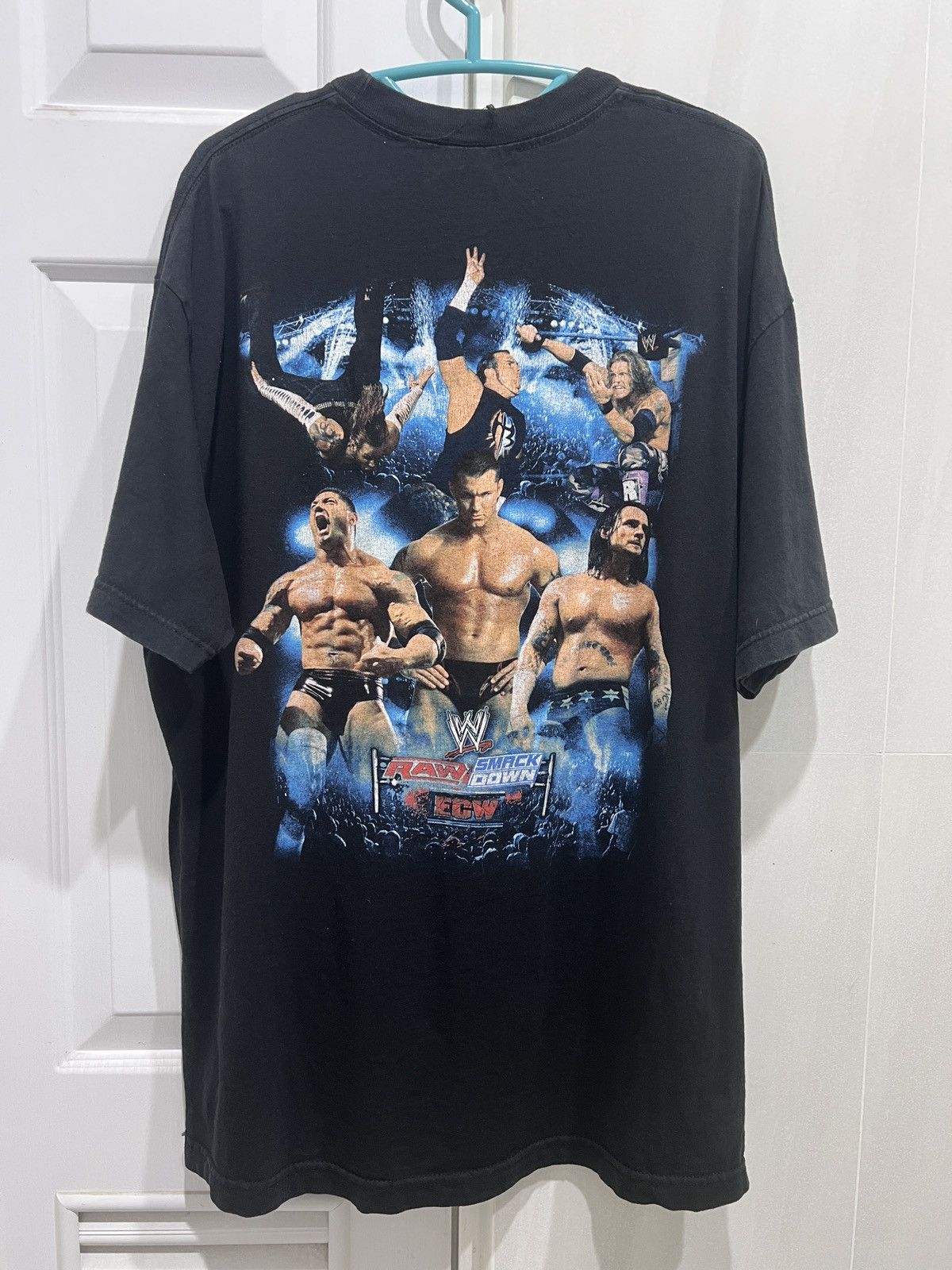 WCW/nWo × WWE × WWF Vintage Y2K Smack Down Raw Wrestling Promo Tee XL ECW Size US XL / EU 56 / 4 - 3 Thumbnail