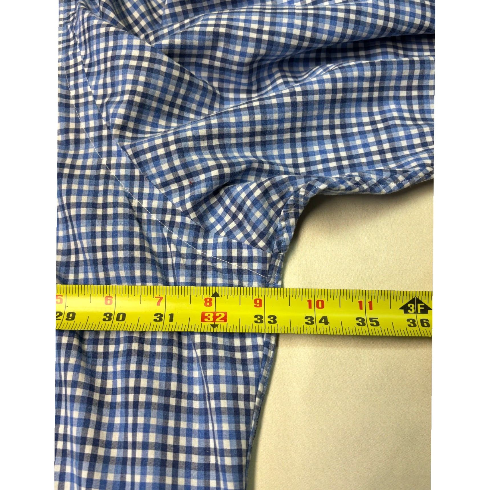 Polo Ralph Lauren Polo Ralph Lauren Mens 4XLT Blue Gingham Plaid Cotton Stretch Button Down Shirt Size US XXL / EU 58 / 5 - 7 Thumbnail