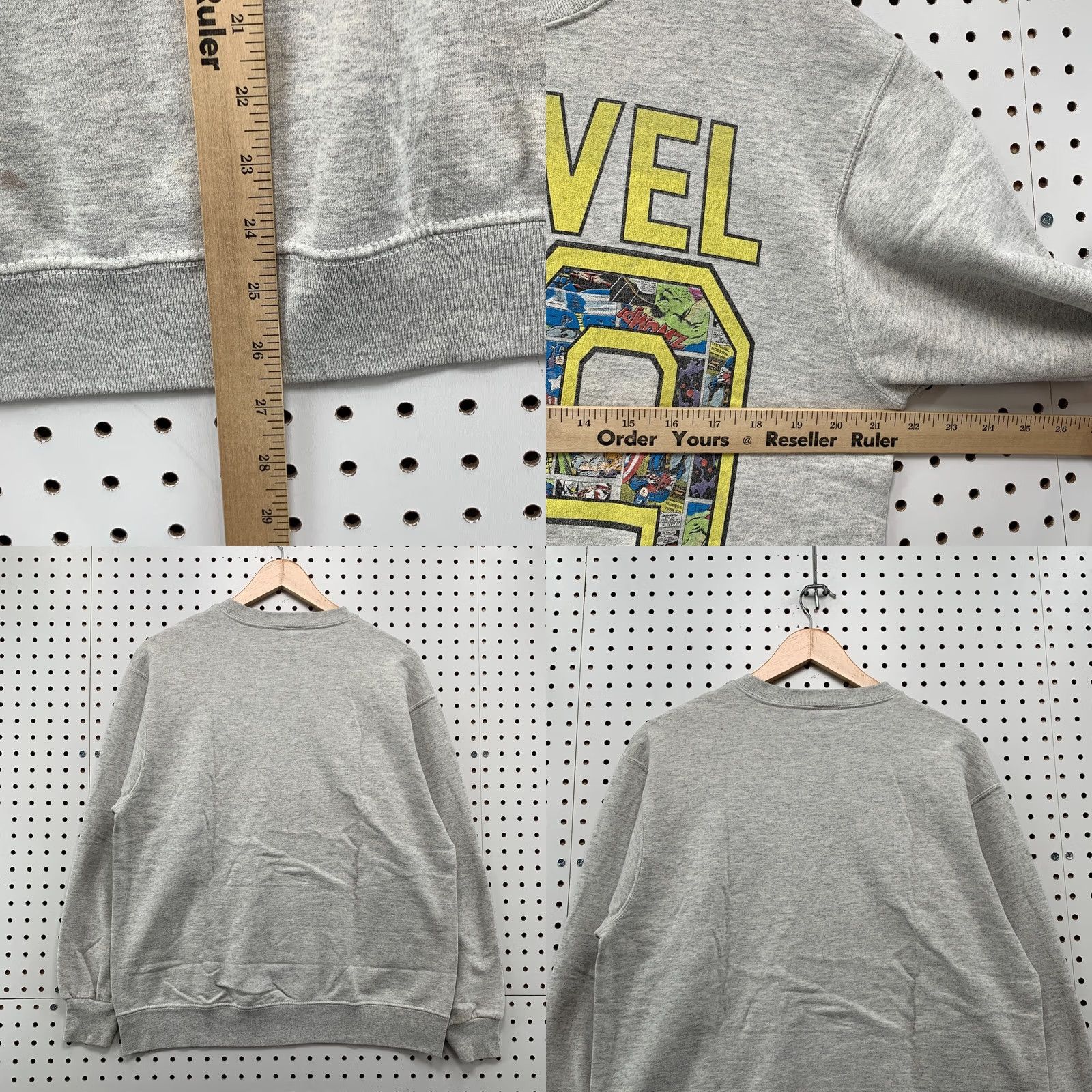 Vintage Marvel Sweatshirt Gray Adult Medium Crewneck Pullover Comic Movie 39 Crewneck Sweatshirt Gray Adult Medium Size US M / EU 48-50 / 2 - 9 Thumbnail