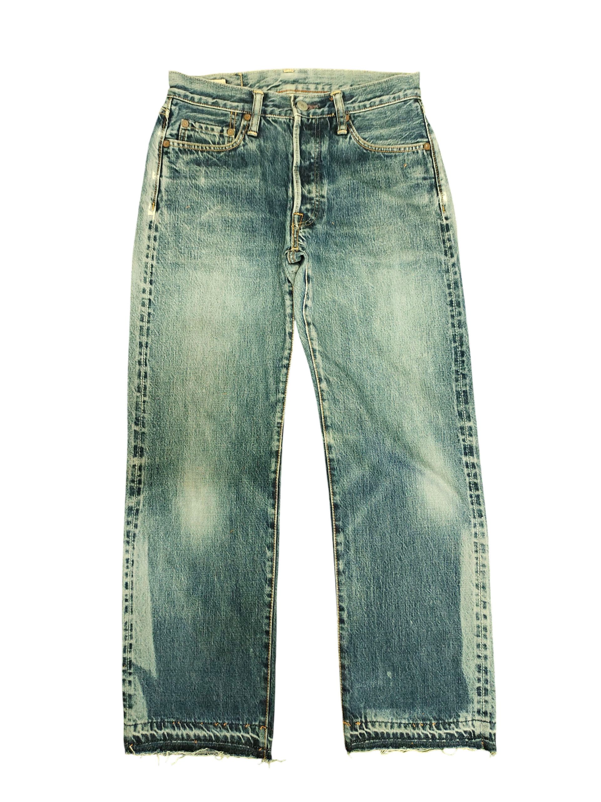 45rpm Vintage 90s 45RPM Selvedge Distress Faded Denim Jeans | Grailed