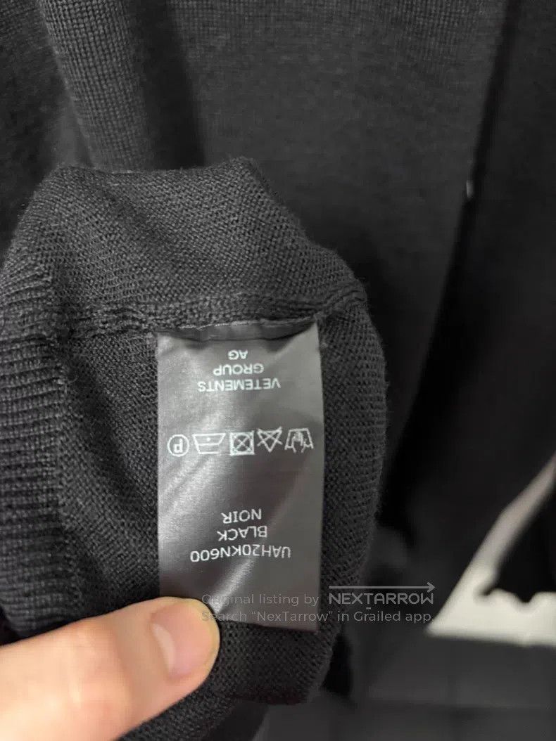 Vetements VETEMENTS Wool Knit High-Neck Long Sleeve Black Size US M / EU 48-50 / 2 - 6 Thumbnail