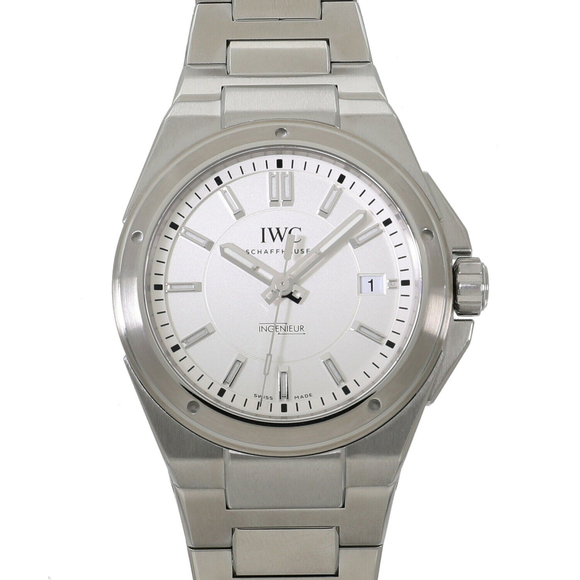 image of Iwc Schaffhausen Iwc Ingenieur Automatic Iw323904 Silver Men's Watch
