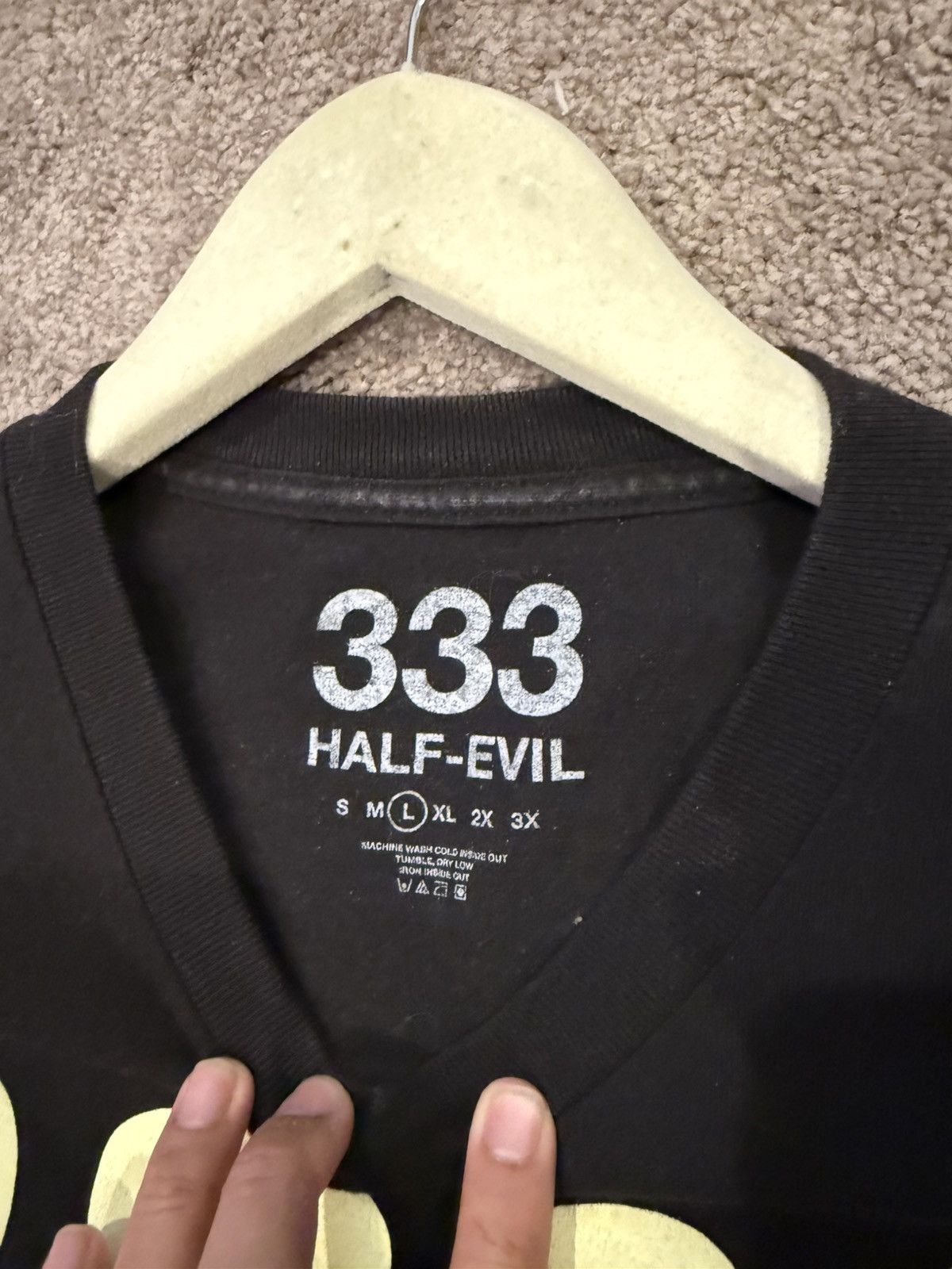 Half Evil 333 Half-Evil Graphic Print Men's T-Shirt Black, Size L Size US L / EU 52-54 / 3 - 2 Thumbnail