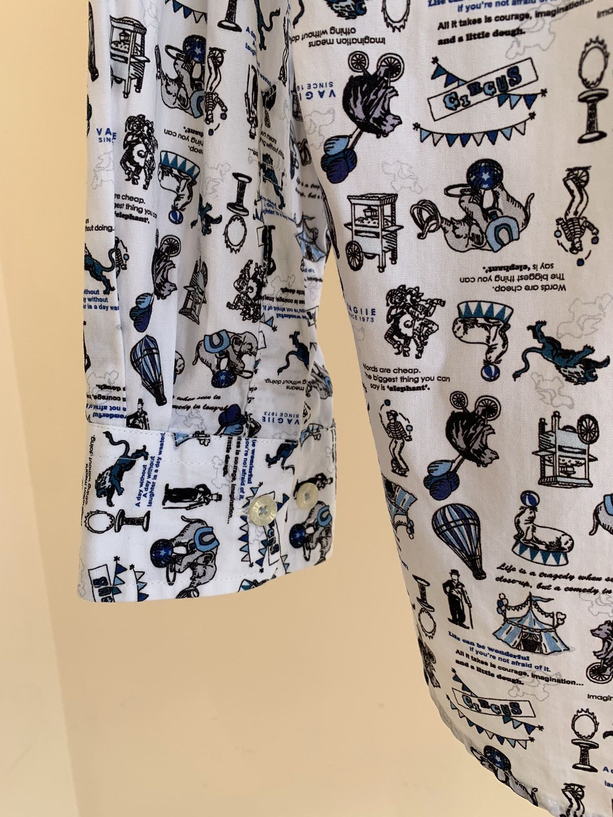 Japanese Brand Vagiie Circus Print Long Sleeve Shirt by Leggiuno Size 50 Size US M / EU 48-50 / 2 - 7 Thumbnail