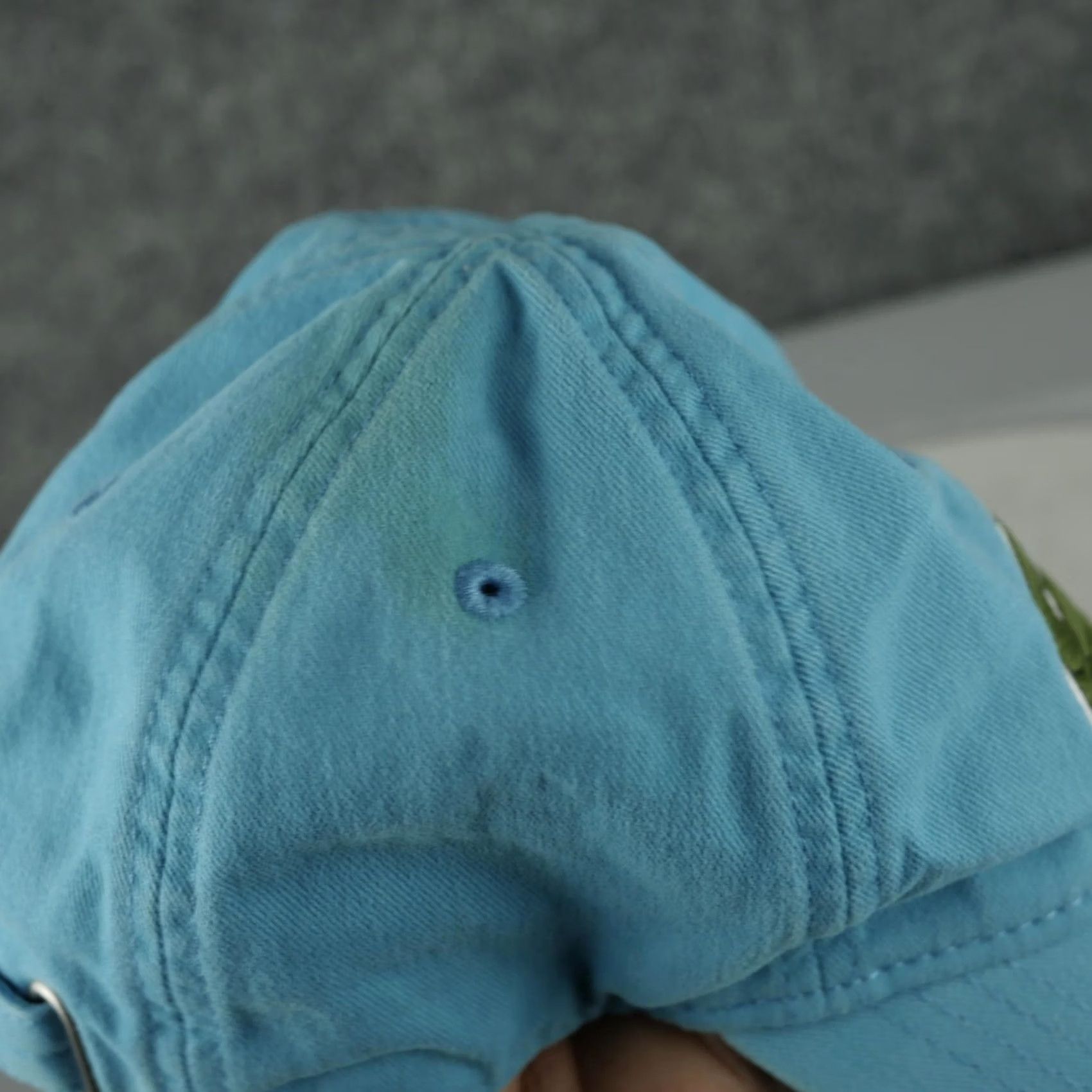 Lacoste Lacoste Hat Cap Strap Back Mens One Size Blue Baseball Big Crocodile Logo Flaw Size ONE SIZE - 5 Thumbnail