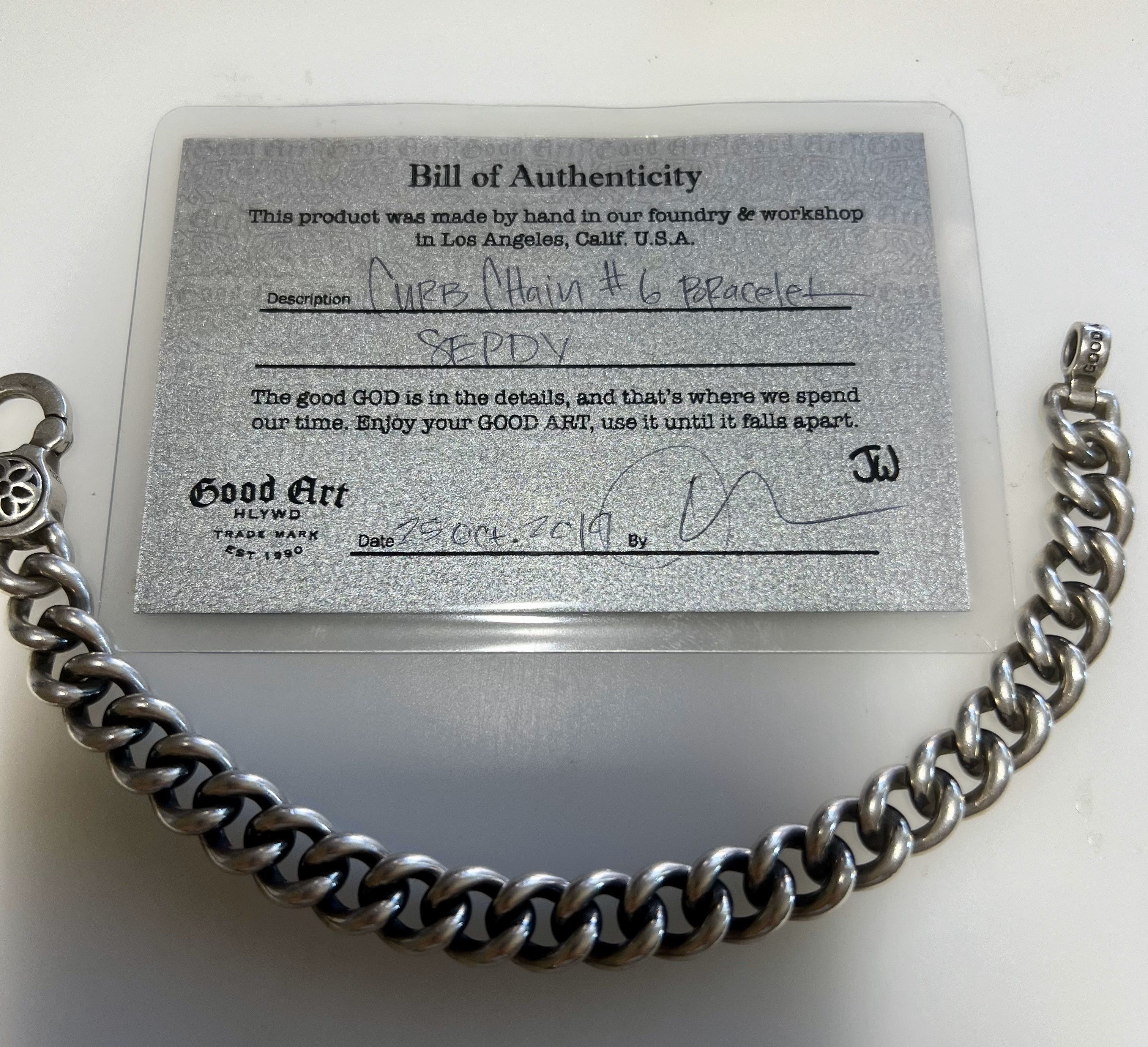 Good art hlywd good art hollywood curb chain c 6 8 25 21cm grailed