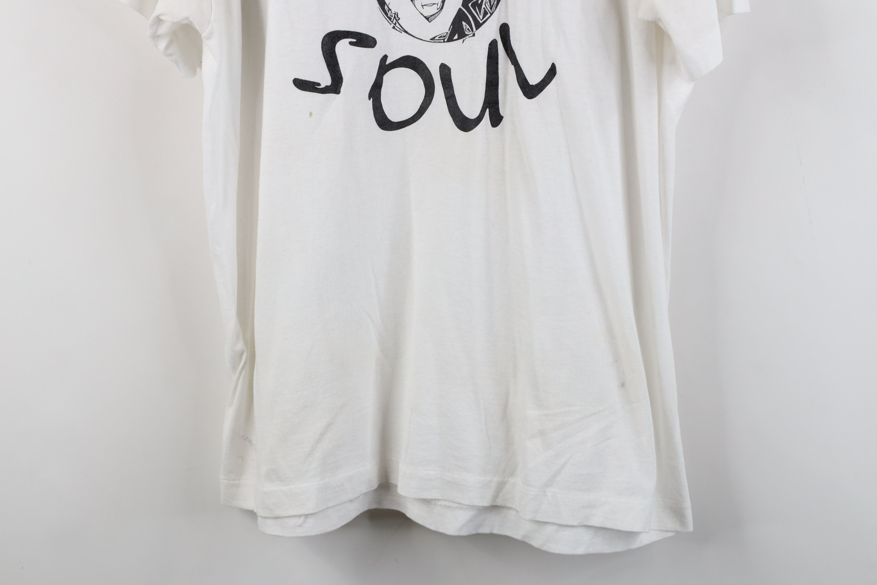 Vintage Vintage 90s Streetwear World Soul Funk Music T-Shirt White Size US L / EU 52-54 / 3 - 3 Thumbnail