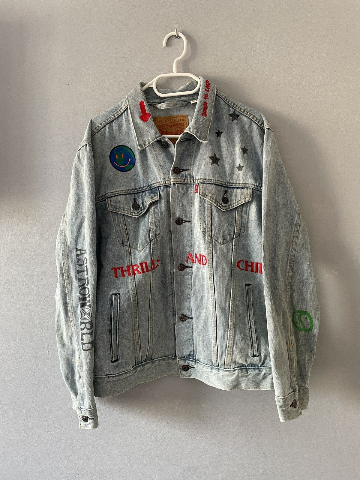 Levi's Levi’s x Travis Scott Astroworld Cotton Denim Jacket Size US L / EU 52-54 / 3 - 1 Thumbnail