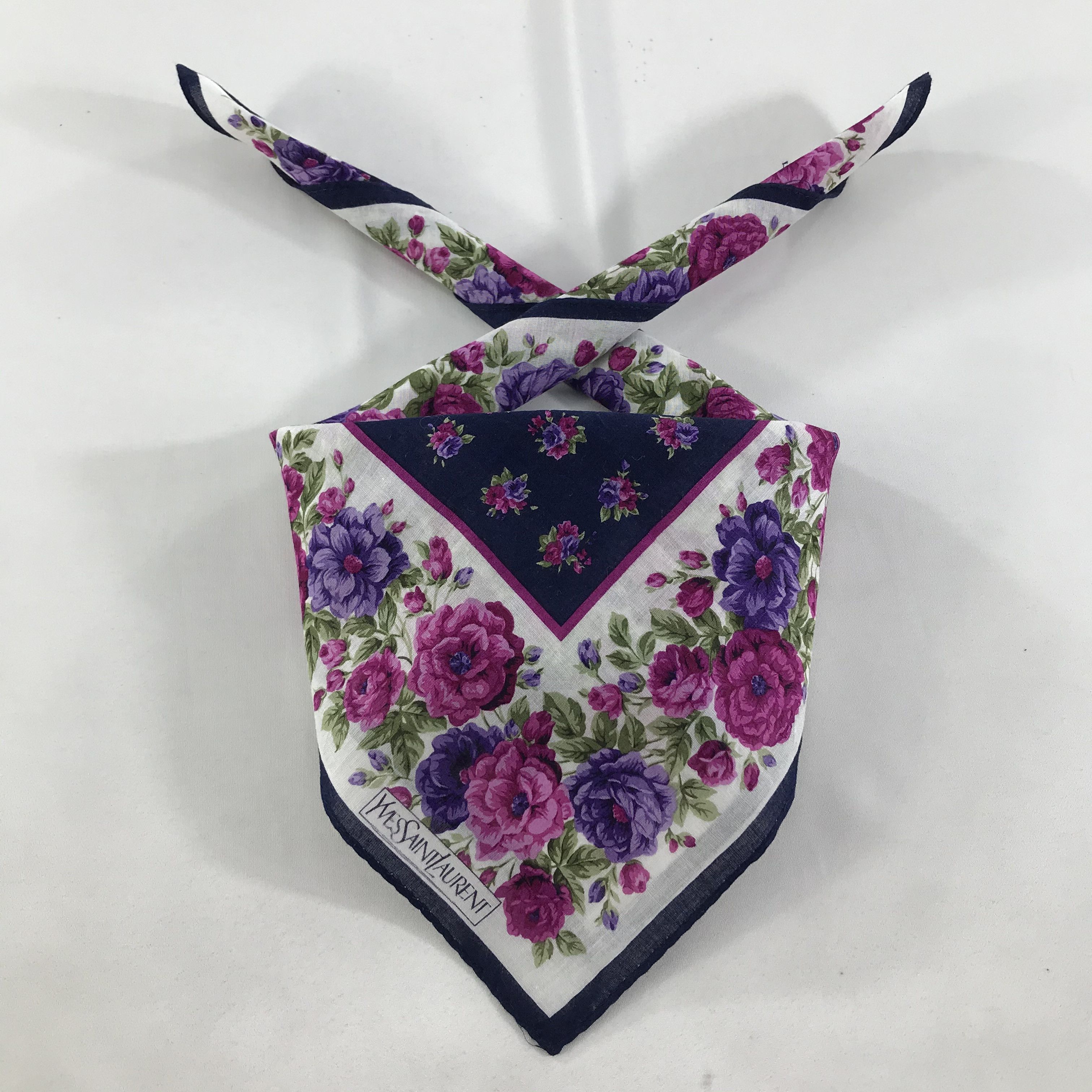 Vintage × Yves Saint Laurent Yves Saint Laurent Bandana / Handkerchief/Neckerchief -S1584 Size ONE SIZE - 3 Thumbnail