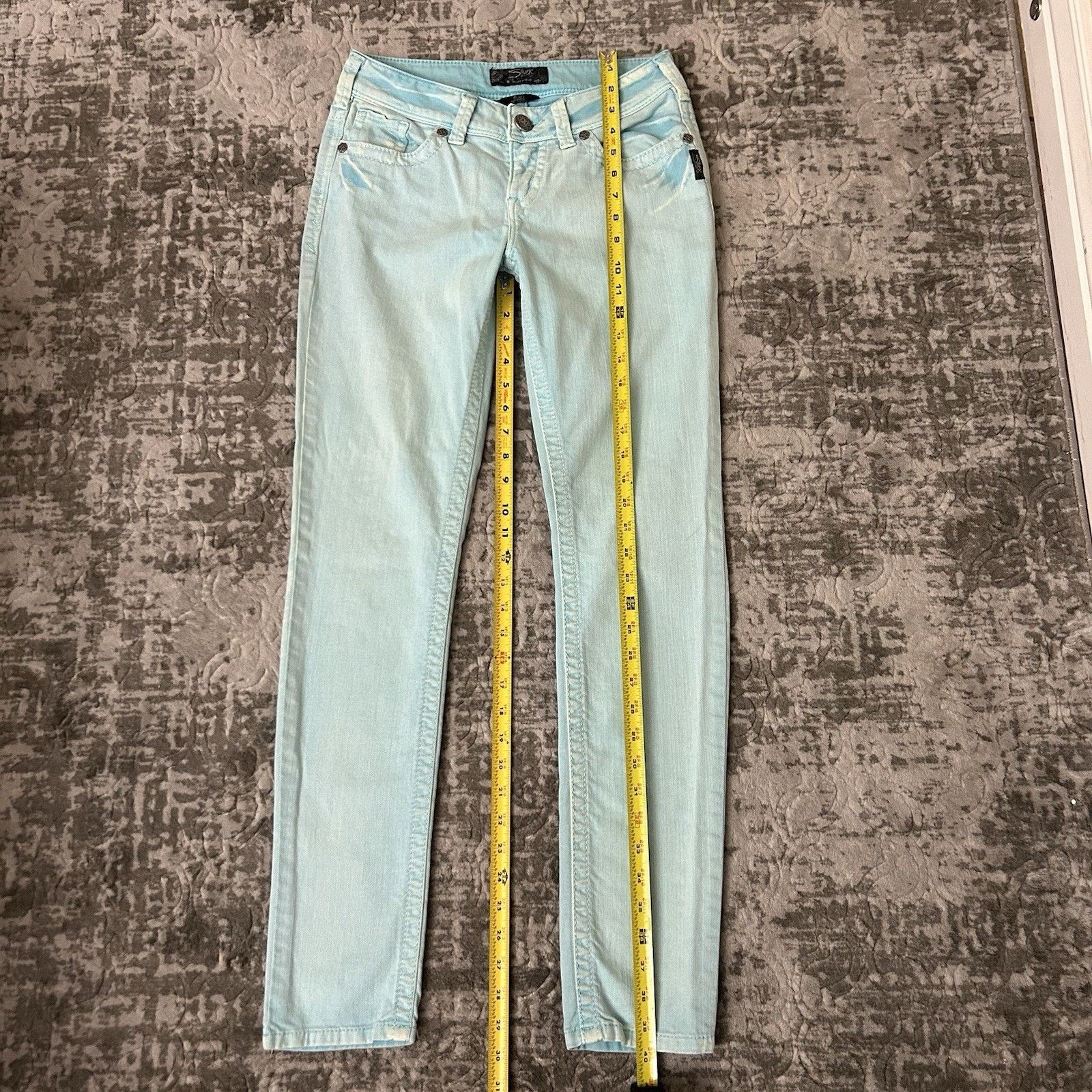 Silver Jeans Co. Silver Suki Skinny Jeans Women's W27/L31 Light Blue Wash Size 27" / US 4 / IT 40 - 12 Thumbnail