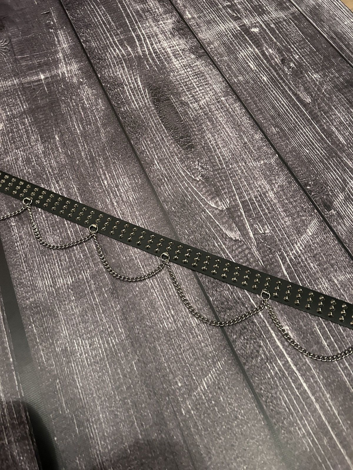 Japanese Brand Vintage Avant Garde Black Leather Belt Hand Drip Punk Style Size ONE SIZE - 15 Thumbnail