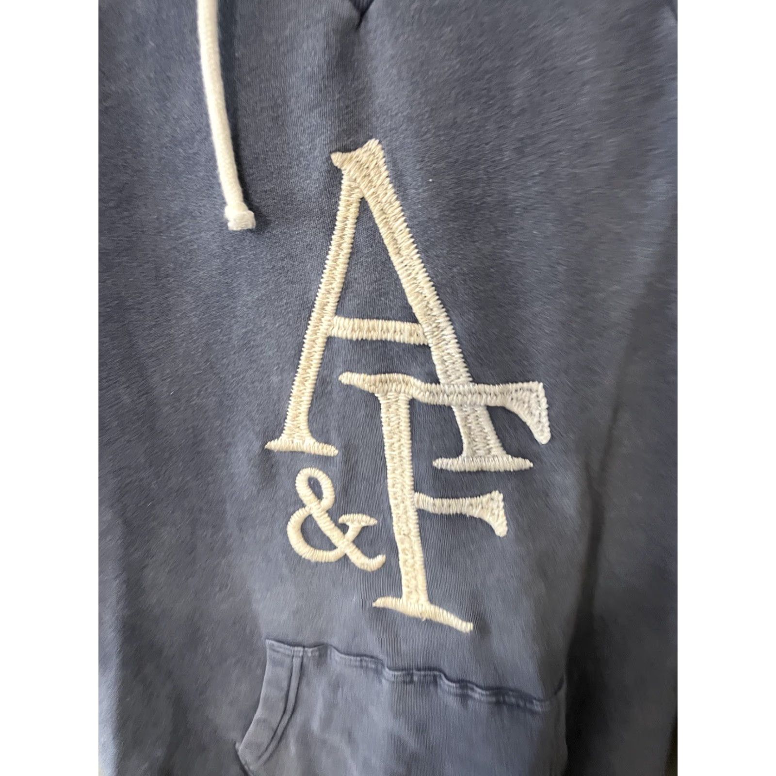 Abercrombie & Fitch VINTAGE Abercrombie & Fitch Hoodie Mens Medium Blue Pullover Faded Y2K Size US M / EU 48-50 / 2 - 2 Thumbnail