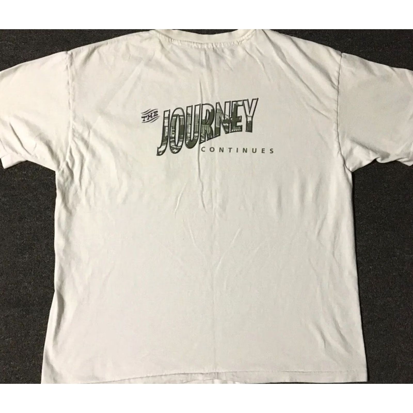 Vintage VINTAGE Chase Bank Journey Continues Faded Distress Shirt L White 90s 80s Grunge USA T-Shirt Mens Size US L / EU 52-54 / 3 - 2 Thumbnail