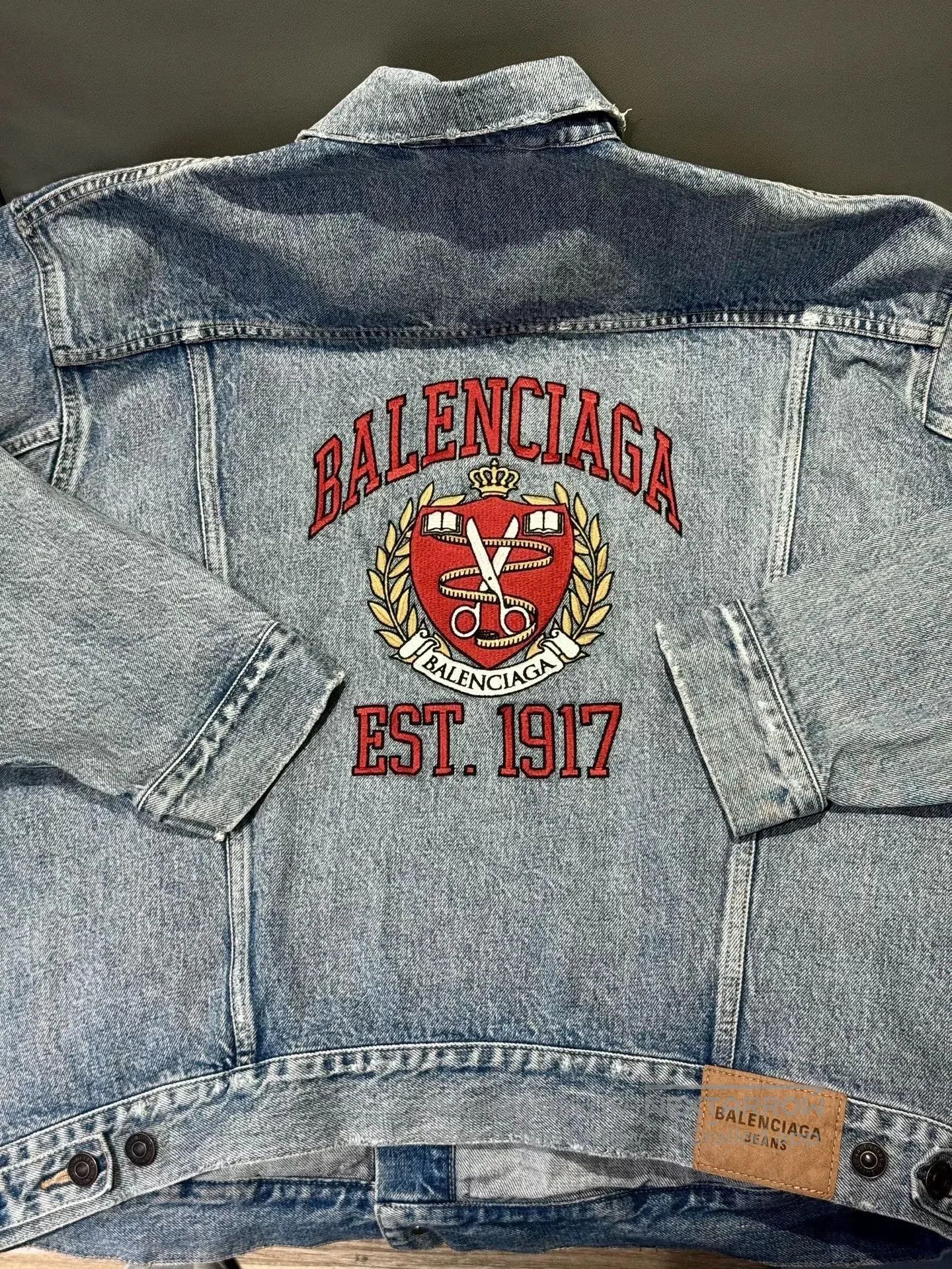 Balenciaga Balenciaga FW22 Embroidered Denim Jacket. Size US XS / EU 42 / 0 - 3 Thumbnail