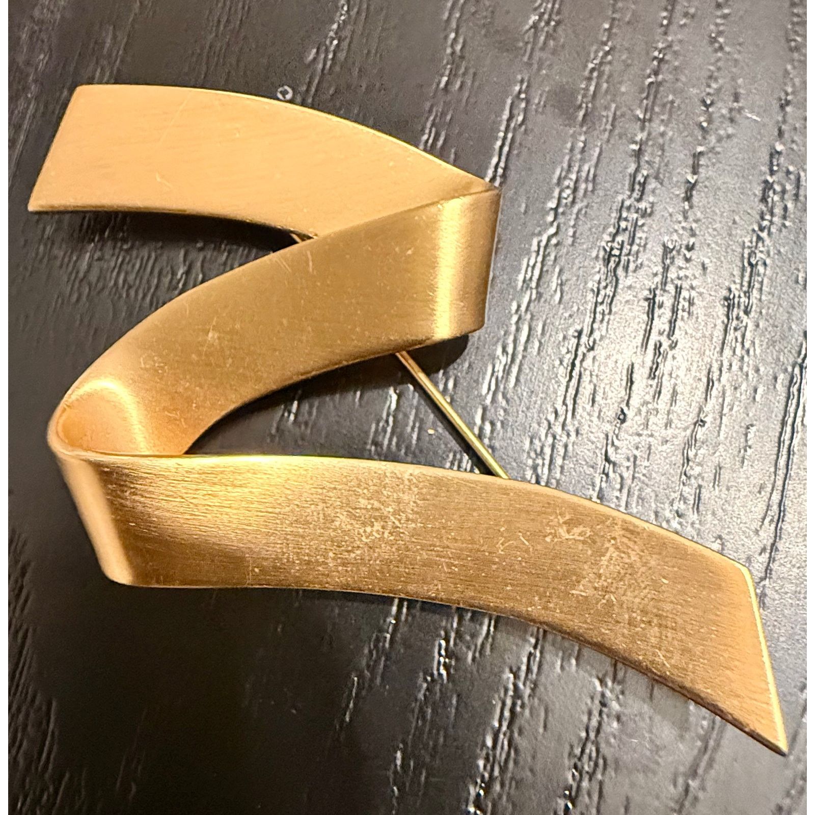 Monet Vintage Signed Monet Gold Tone Ribbon Brooch Size ONE SIZE - 2 Thumbnail
