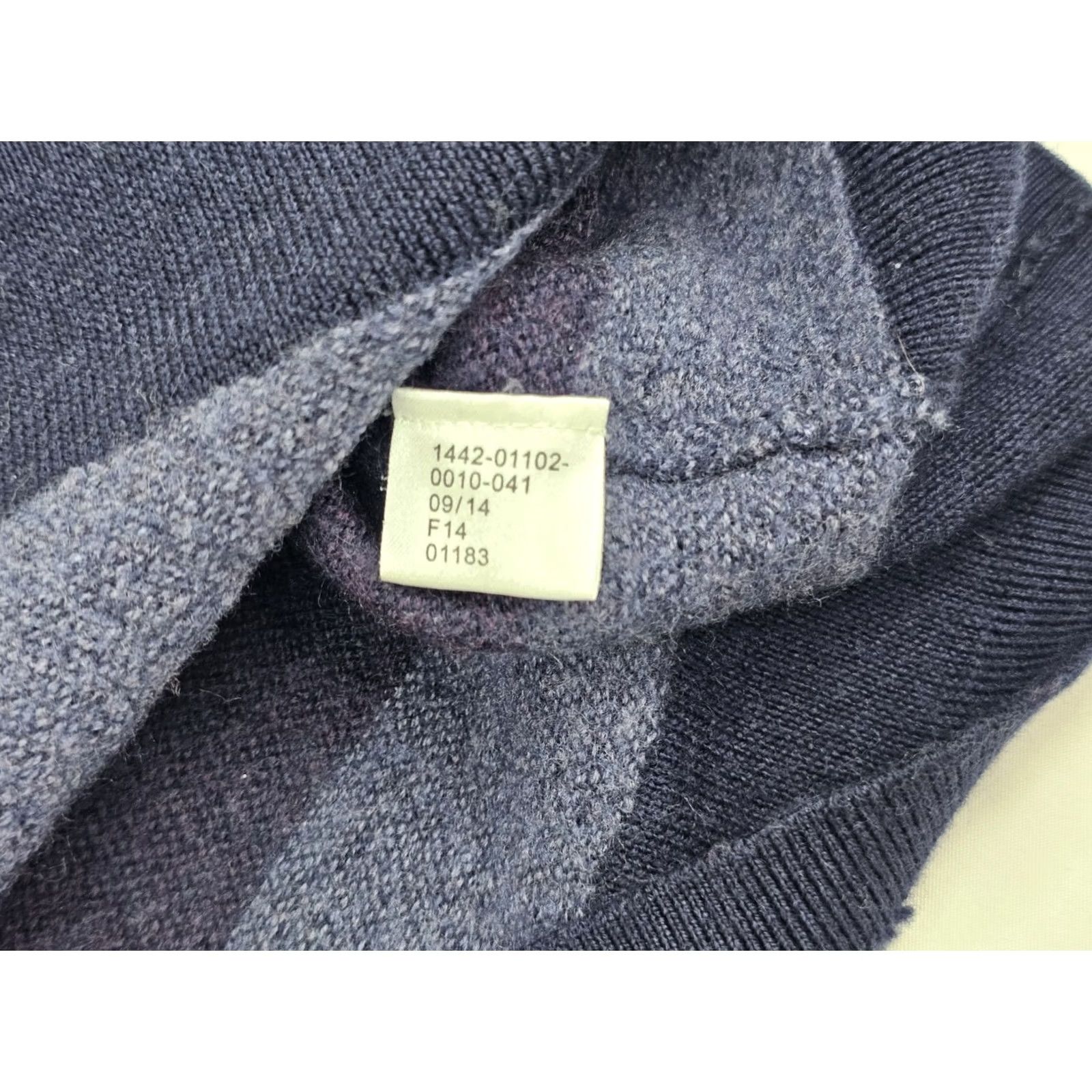 Jos. A. Bank Jos A Bank Sweater Women XL Blue Stripe Merino Wool Mock Neck 1/4 Zip Pullover Size XL / US 12-14 / IT 48-50 - 6 Thumbnail