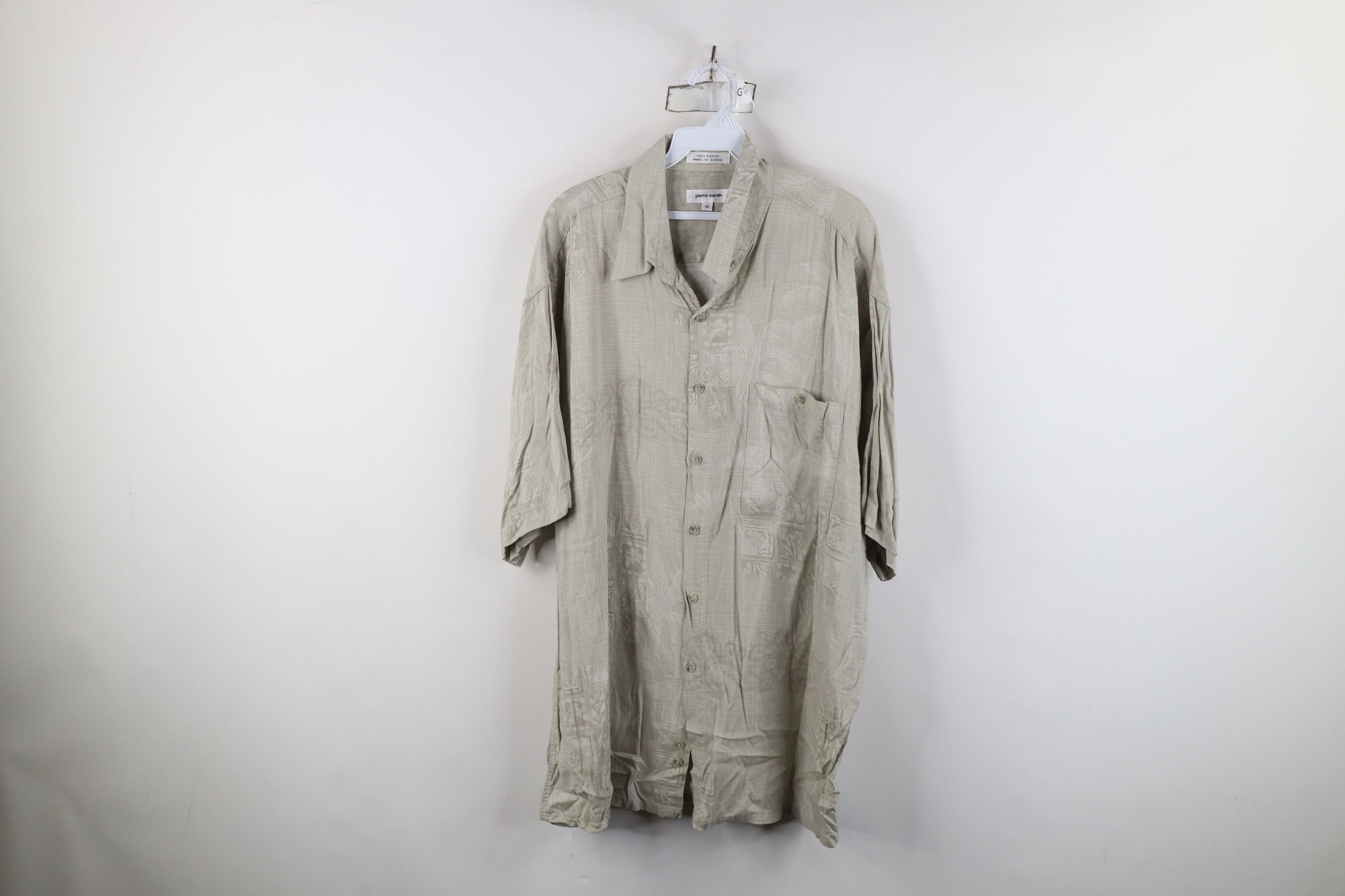 Vintage Vintage 90s Streetwear Gabardine Hawaiian Button Shirt Size US XL / EU 56 / 4 - 1 Thumbnail