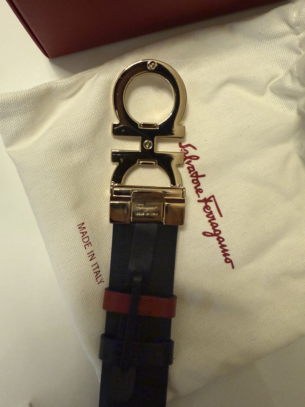 Salvatore Ferragamo Black/Tan Reversible Ferragamo Belt Size ONE SIZE - 4 Thumbnail
