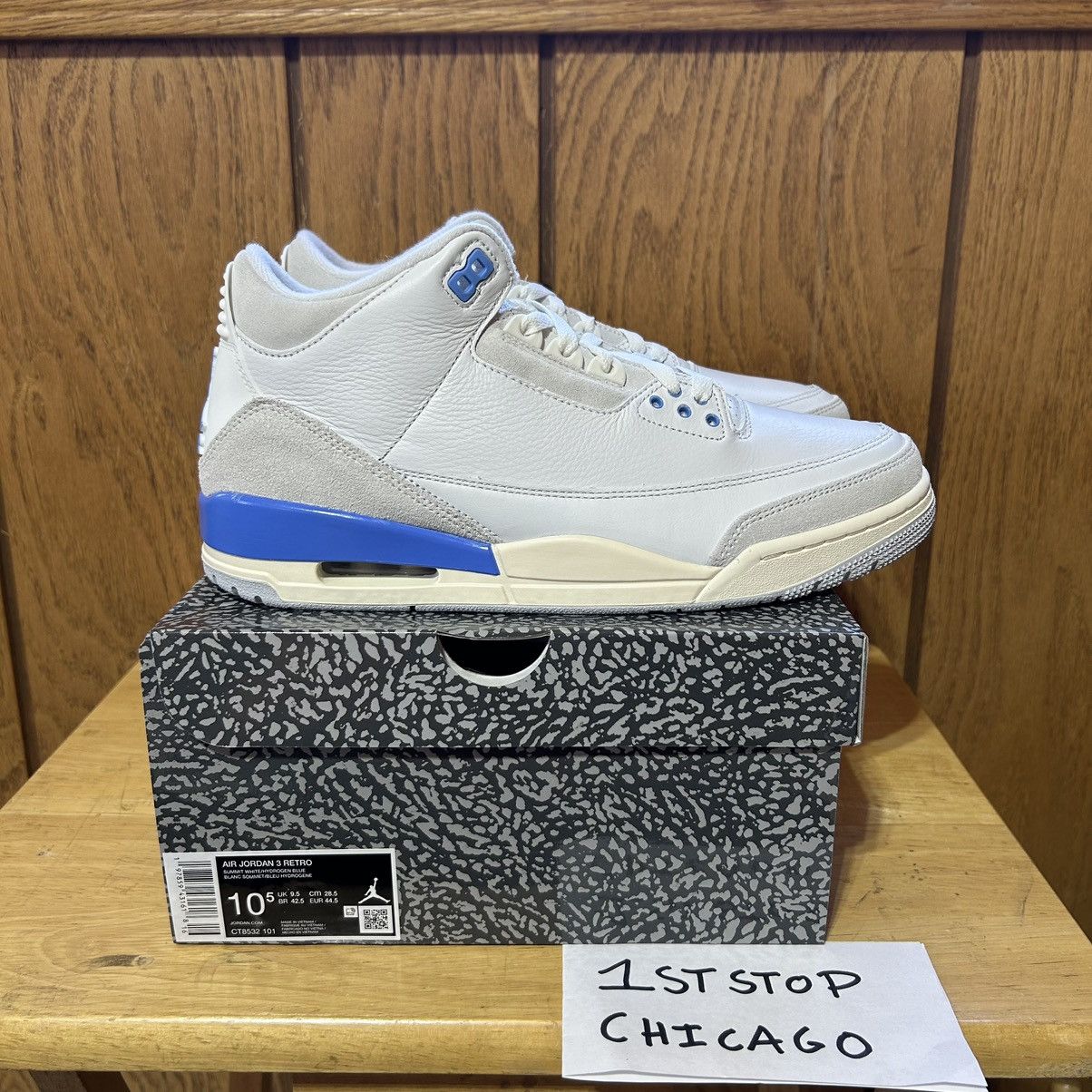Designer × Jordan Brand × Nike Air Jordan 3 Retro Lucky Shorts CT8532-101 Size 10.5 NEW Size US 10.5 / EU 43-44 - 1 Thumbnail