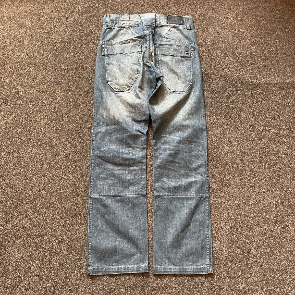 Vintage Vintage 90s Baggy Distressed Wide Leg Jeans Grunge Logo 33 Size 33" - 4 Thumbnail