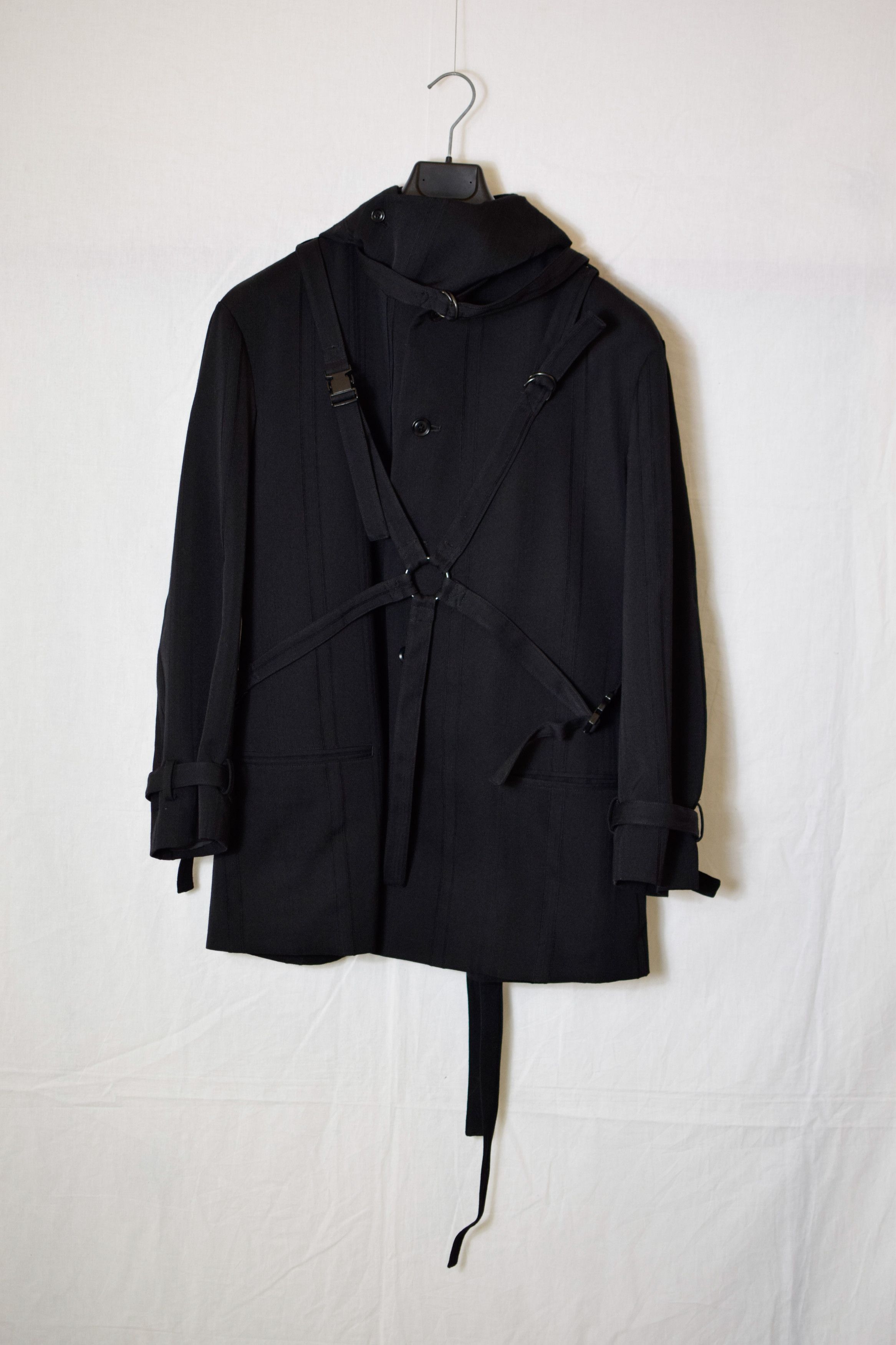 Yohji Yamamoto YYPH AW16 Striped Bondage Blazer - HR-J12-108 Size 52R - 2 Thumbnail