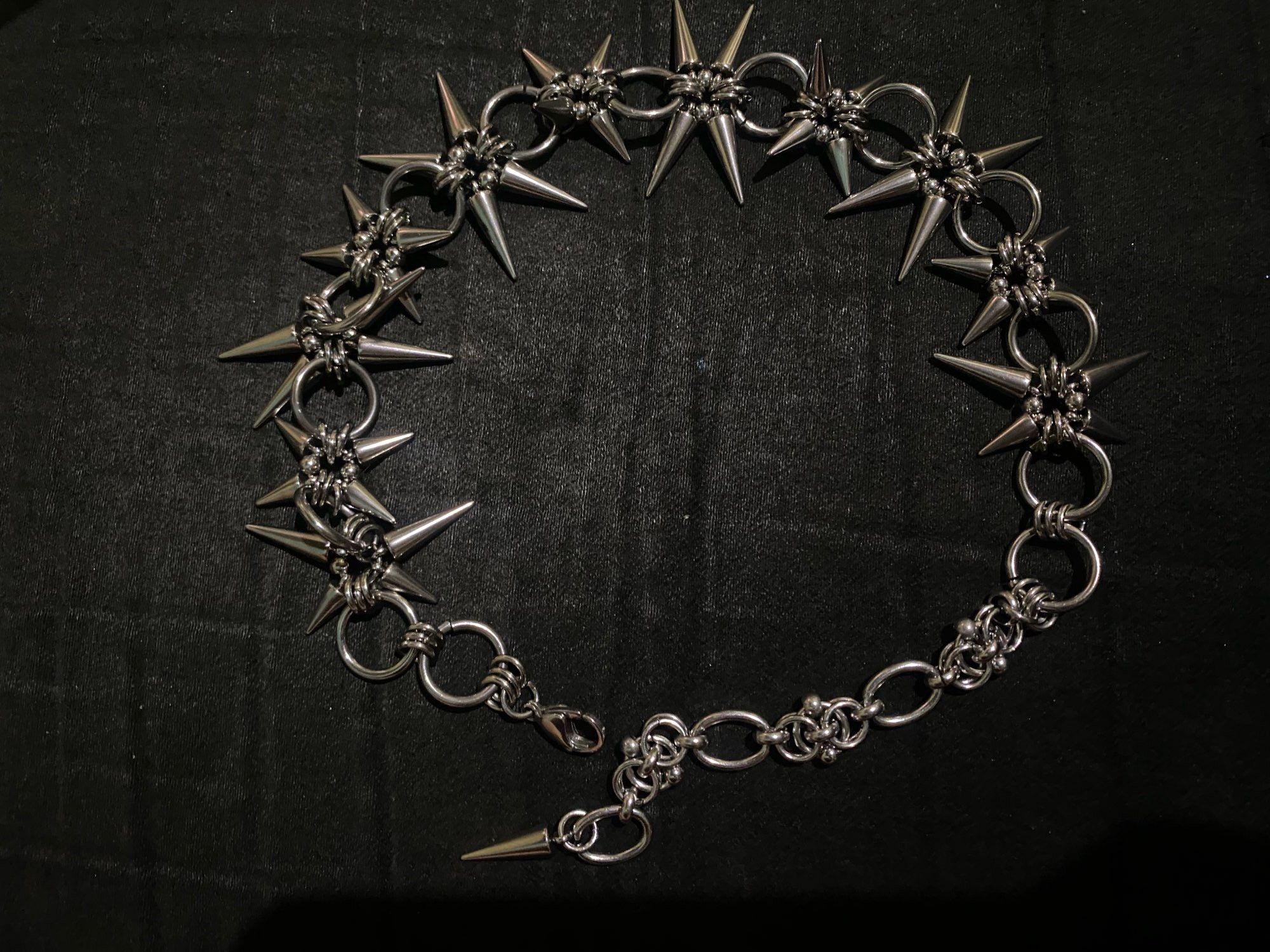 Japanese Brand Rivet Chain Choker Necklace Size ONE SIZE - 2 Thumbnail