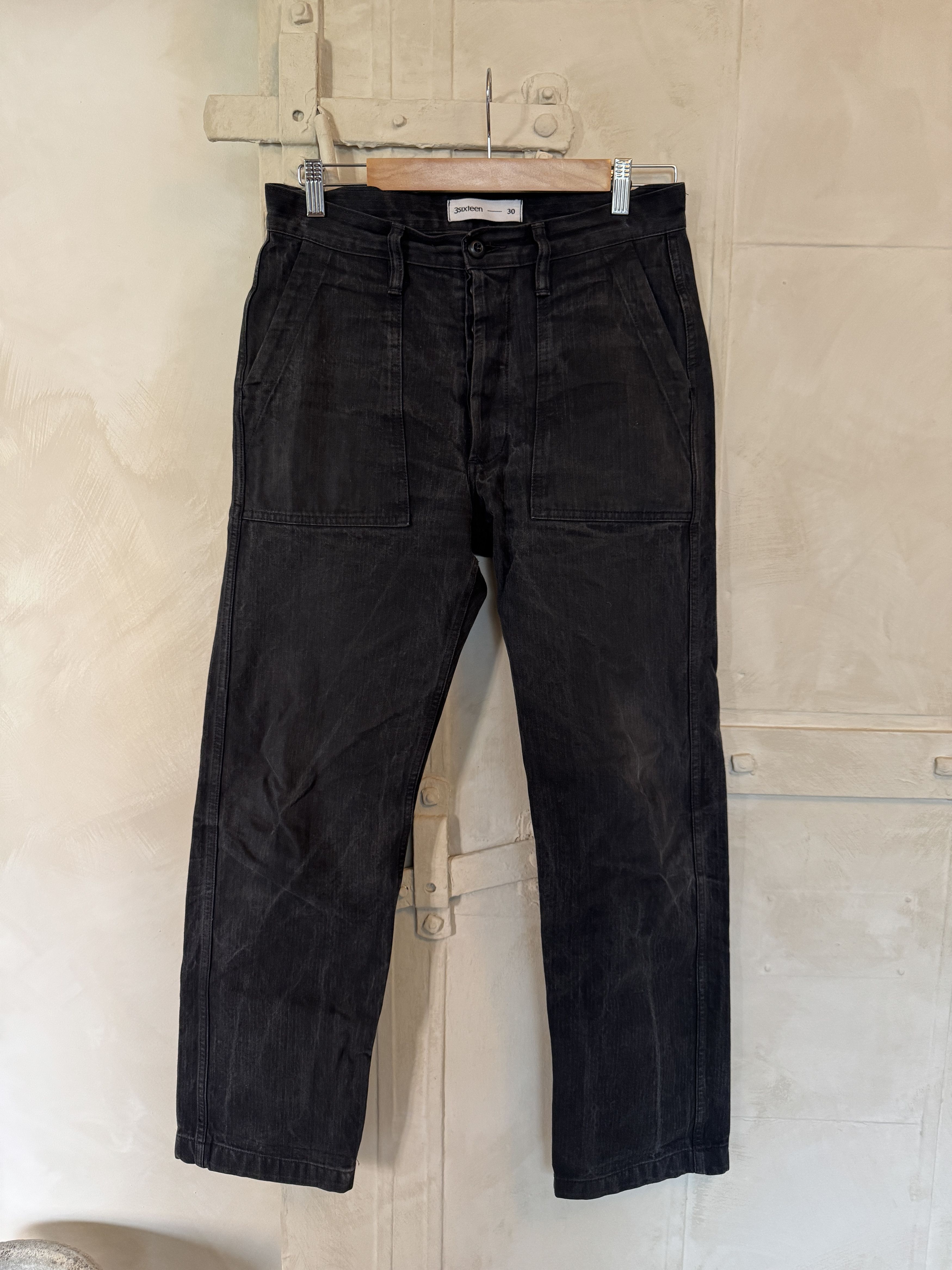 Fatigue Pant Washed Black HBT