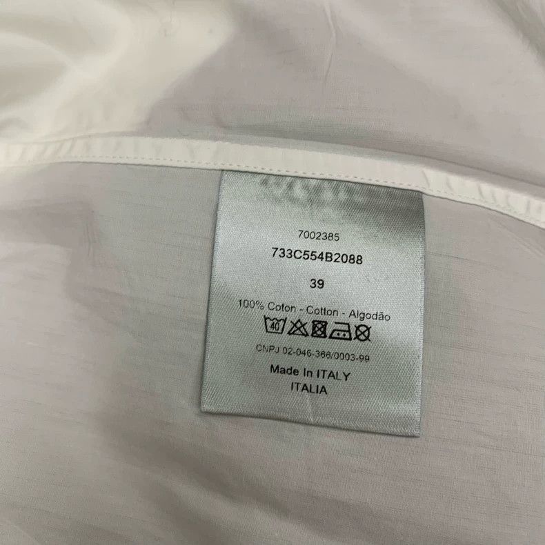 Dior Dior White Bee Embroidered Long Sleeve Shirt-2506 Size US M / EU 48-50 / 2 - 8 Thumbnail
