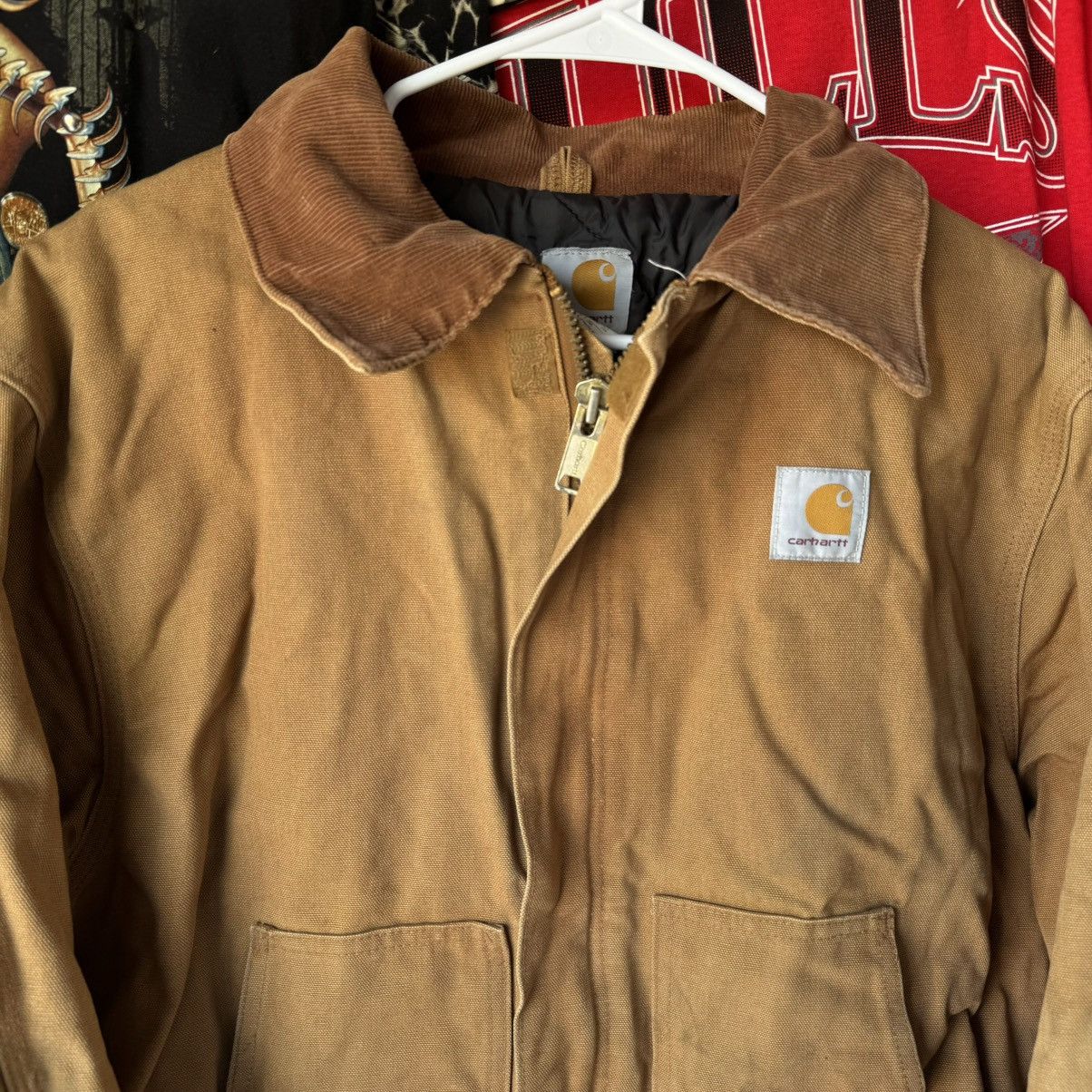 Carhartt × Vintage CARHARTT J02 BRN CANVAS BEIGE UTILITY JACKET VINTAGE DETROIT Size US L / EU 52-54 / 3 - 2 Thumbnail