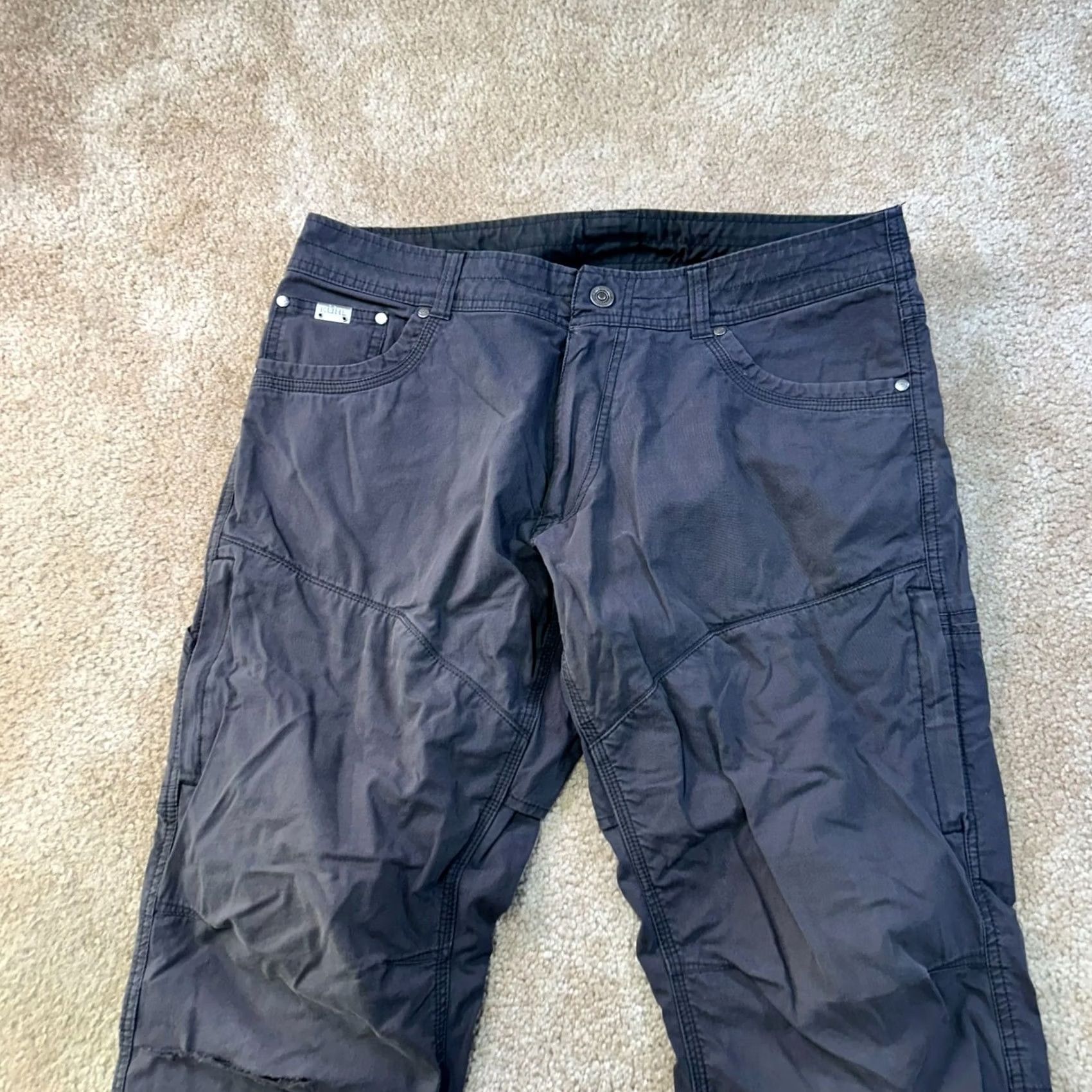 Vintage KUHL Konfidant Air Pants Men's 34x32 Gray Hiking Outdoor Straight leg Pants Size US 34 / EU 50 - 2 Thumbnail