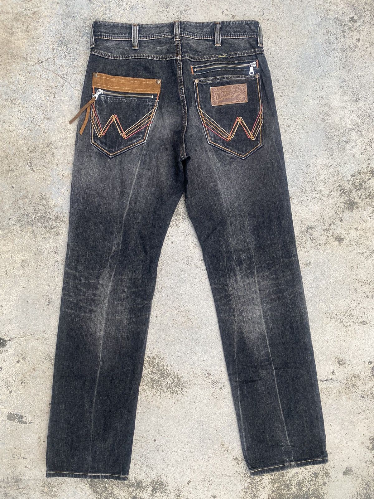 Japanese Brand × Vintage × Wrangler Vintage y2k Wrangler Faded Claw Mark Jeans Size US 32 / EU 48 - 11 Thumbnail