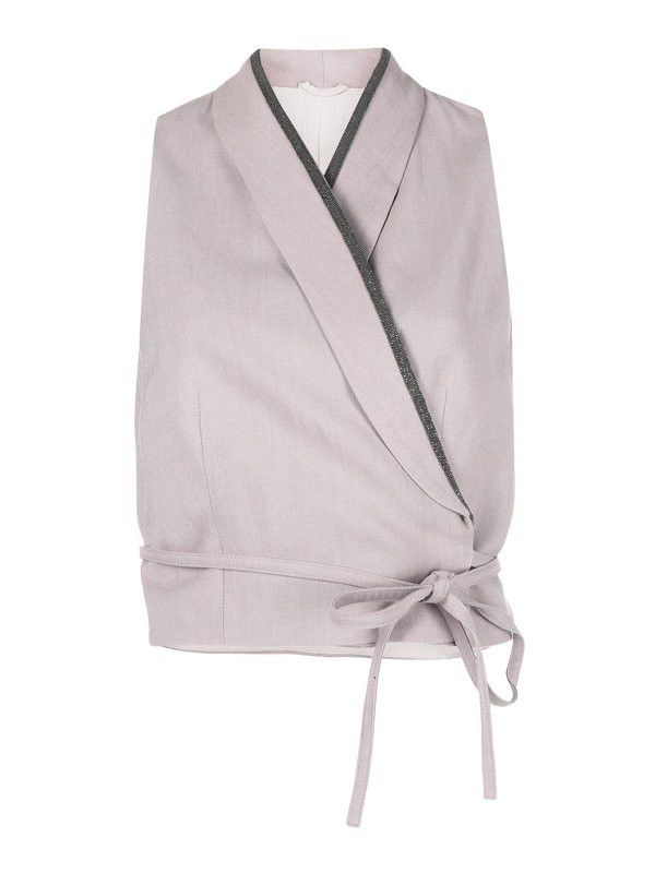 image of Brunello Cucinelli O1W1Db10524 Jacket In Pastel Purple, Women's (Size XL)