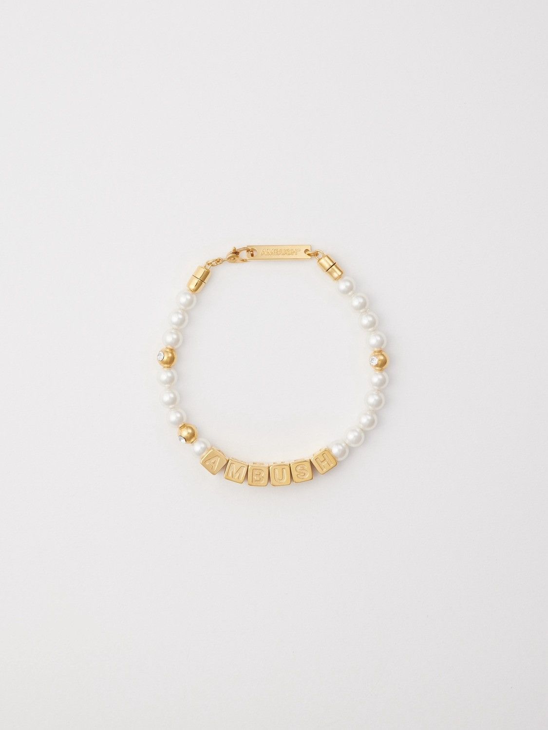 Ambush Design Ambush Pearl Letterblock Bracelet Gold Size ONE SIZE - 1 Thumbnail