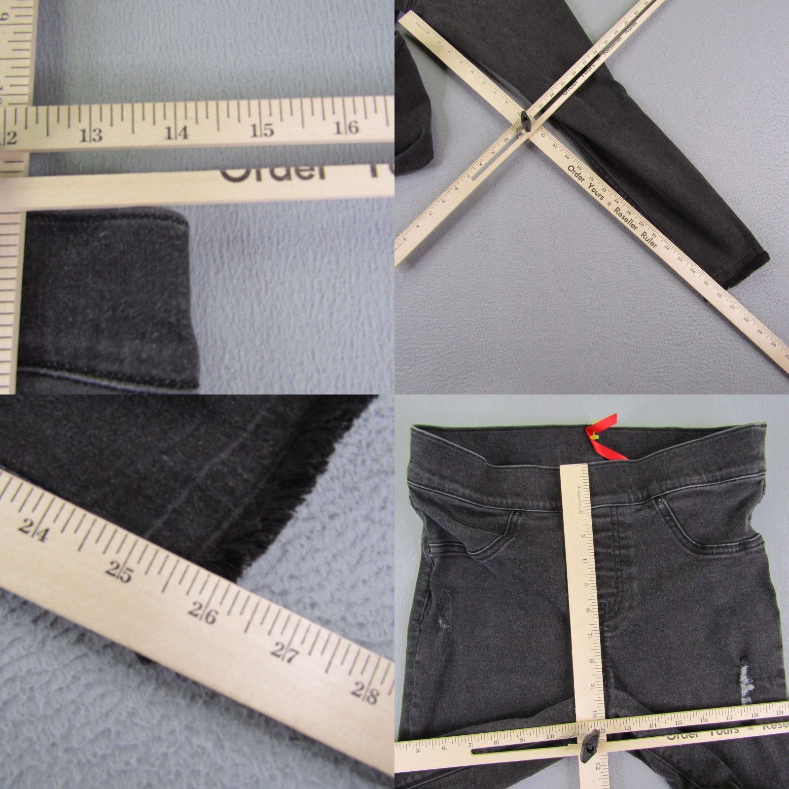 Spanx VINTAGE Spanx Jeans Women's Skinny Fit Denim Pants Medium Black Cotton Blend 90s Stretch Ankle Pockets Women Size 32" / US 10 / IT 46 - 8 Thumbnail