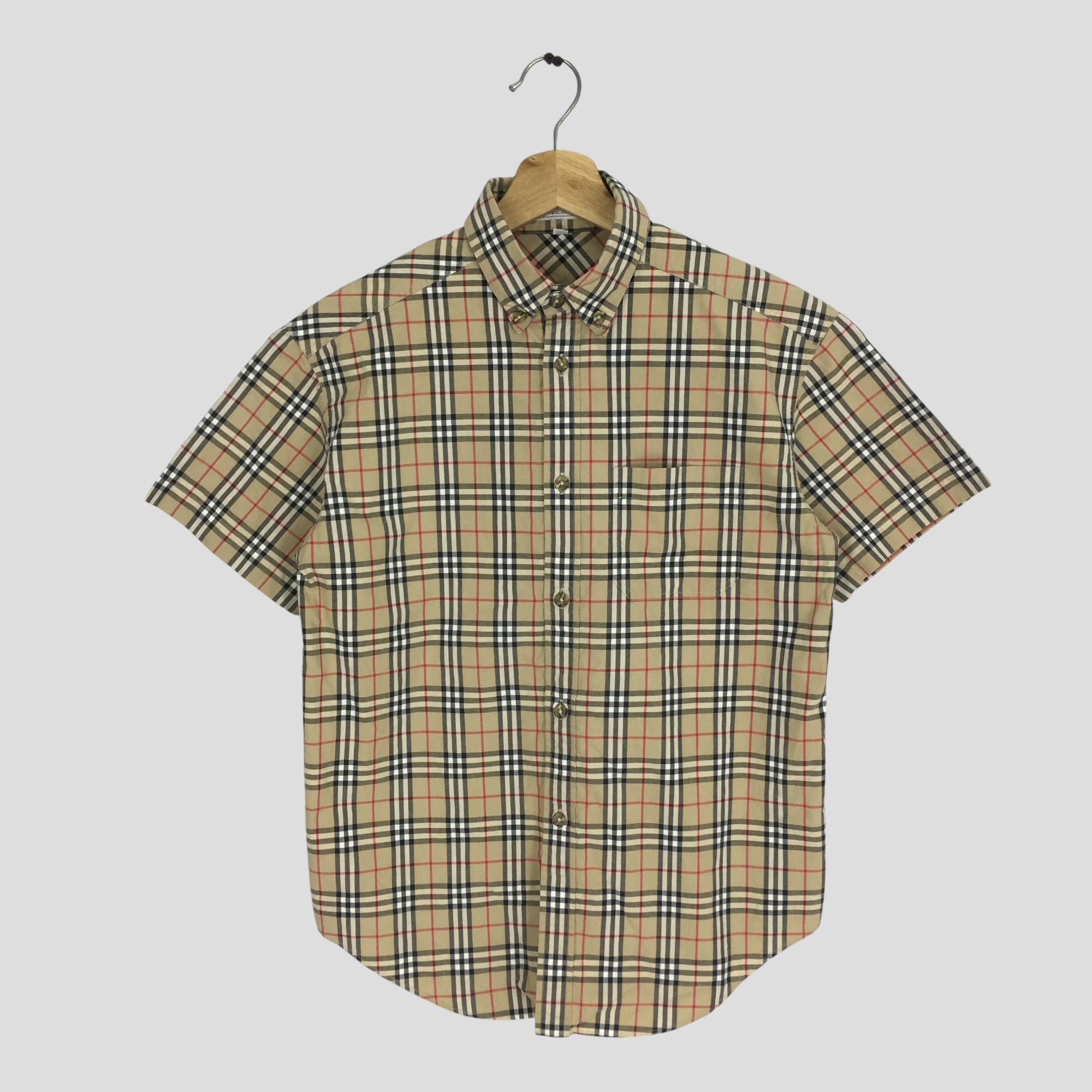 Burberry Burberry Nova Check Beige Luxury Style Button Down Shirt Size US S / EU 44-46 / 1 - 1 Thumbnail
