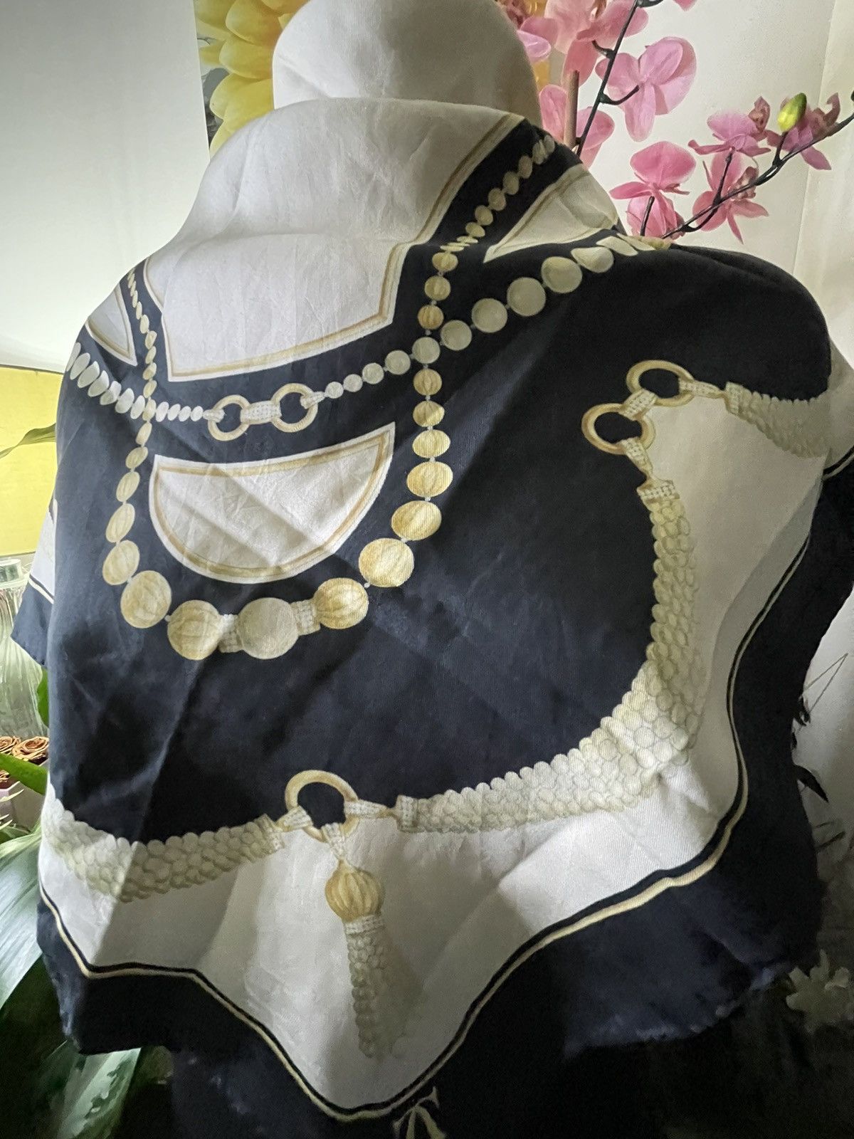 image of Cartier Silk Scarf in Black, Women's