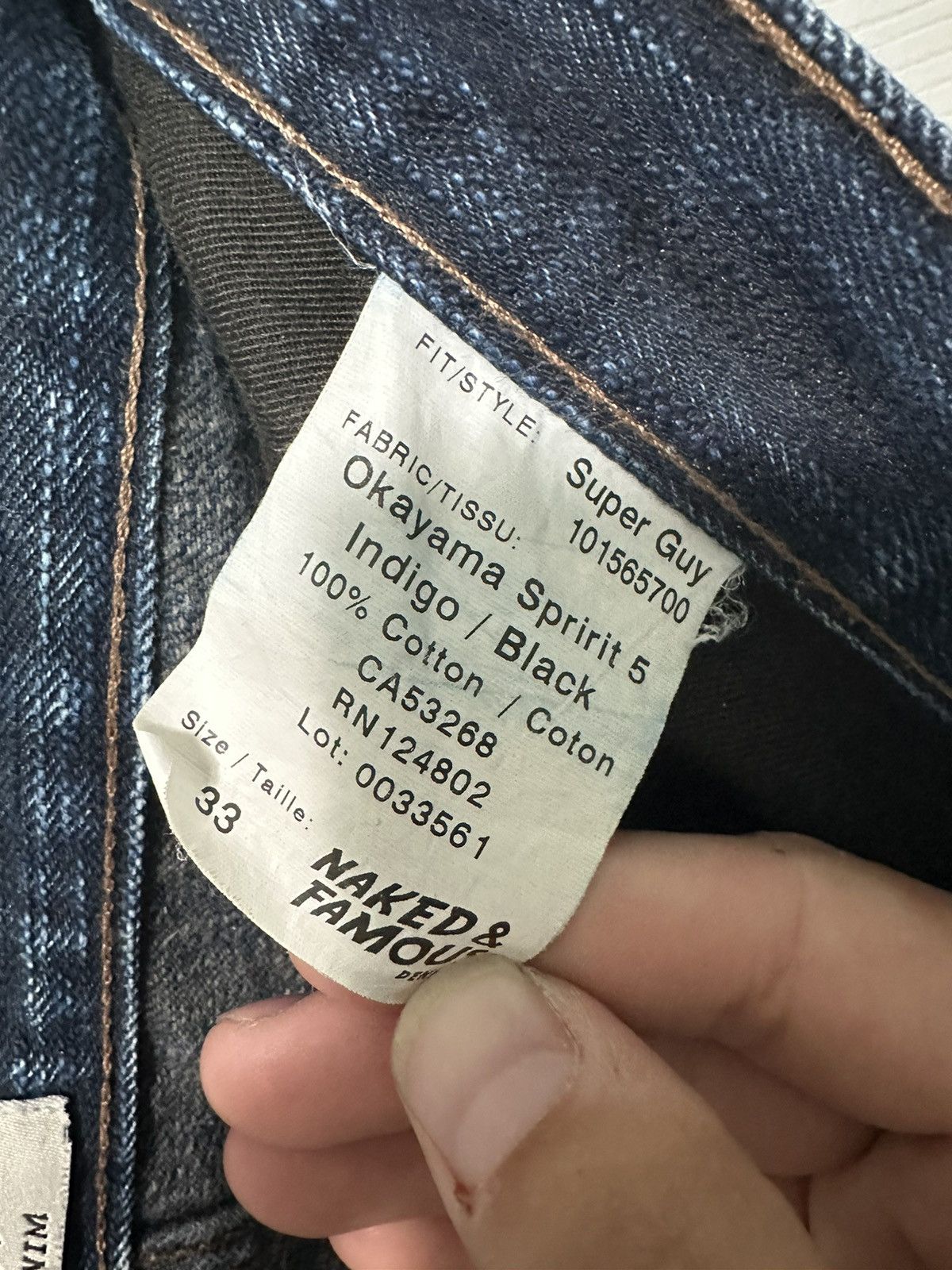 Naked & Famous Naked & famous Okayama spirit 5 super guy Size US 33 - 4 Thumbnail