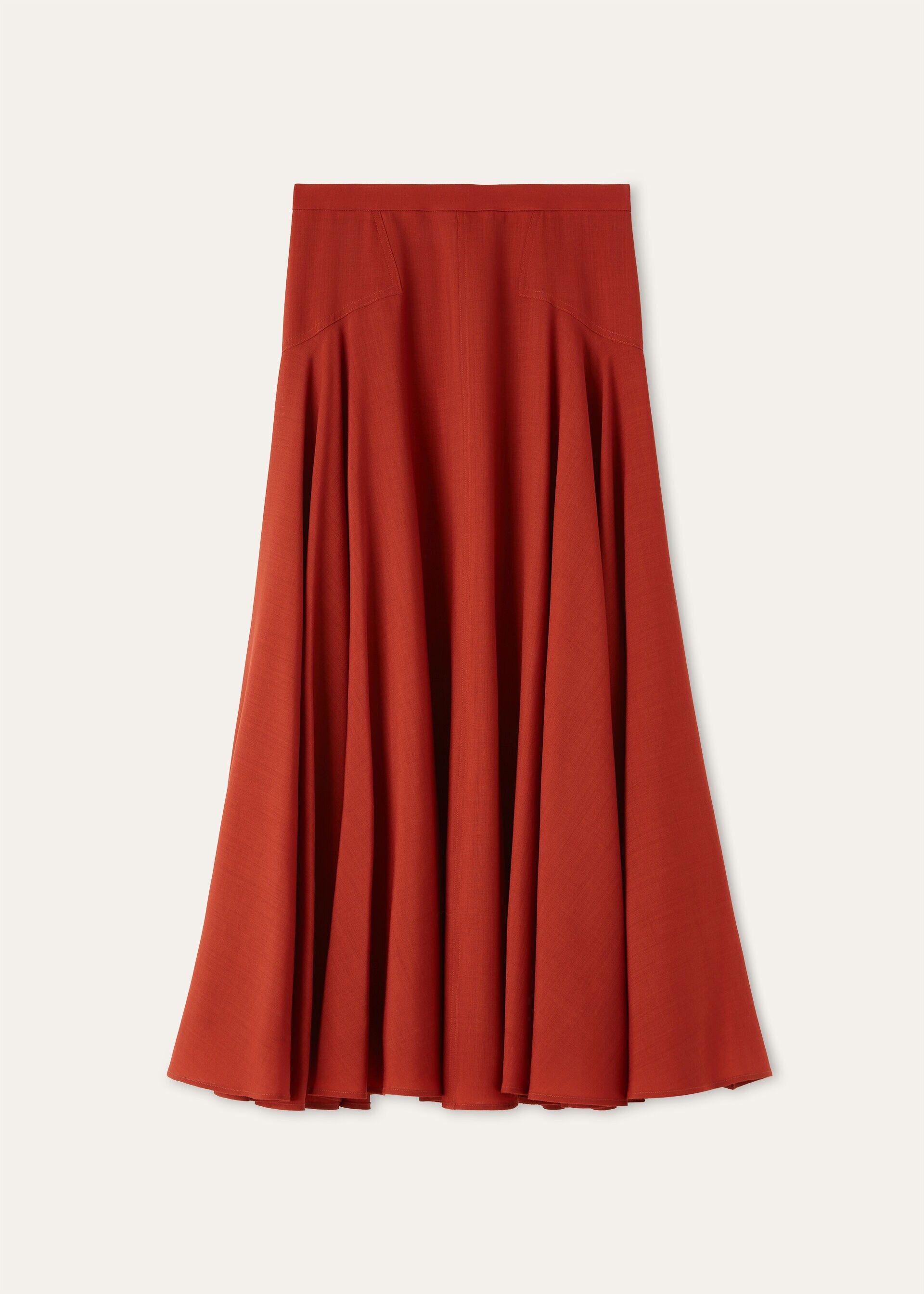 Loro Piana os11x0426 FAN7058 Flavia Skirt in Dry Roses Size 27" / US 4 / IT 40 - 1 Thumbnail
