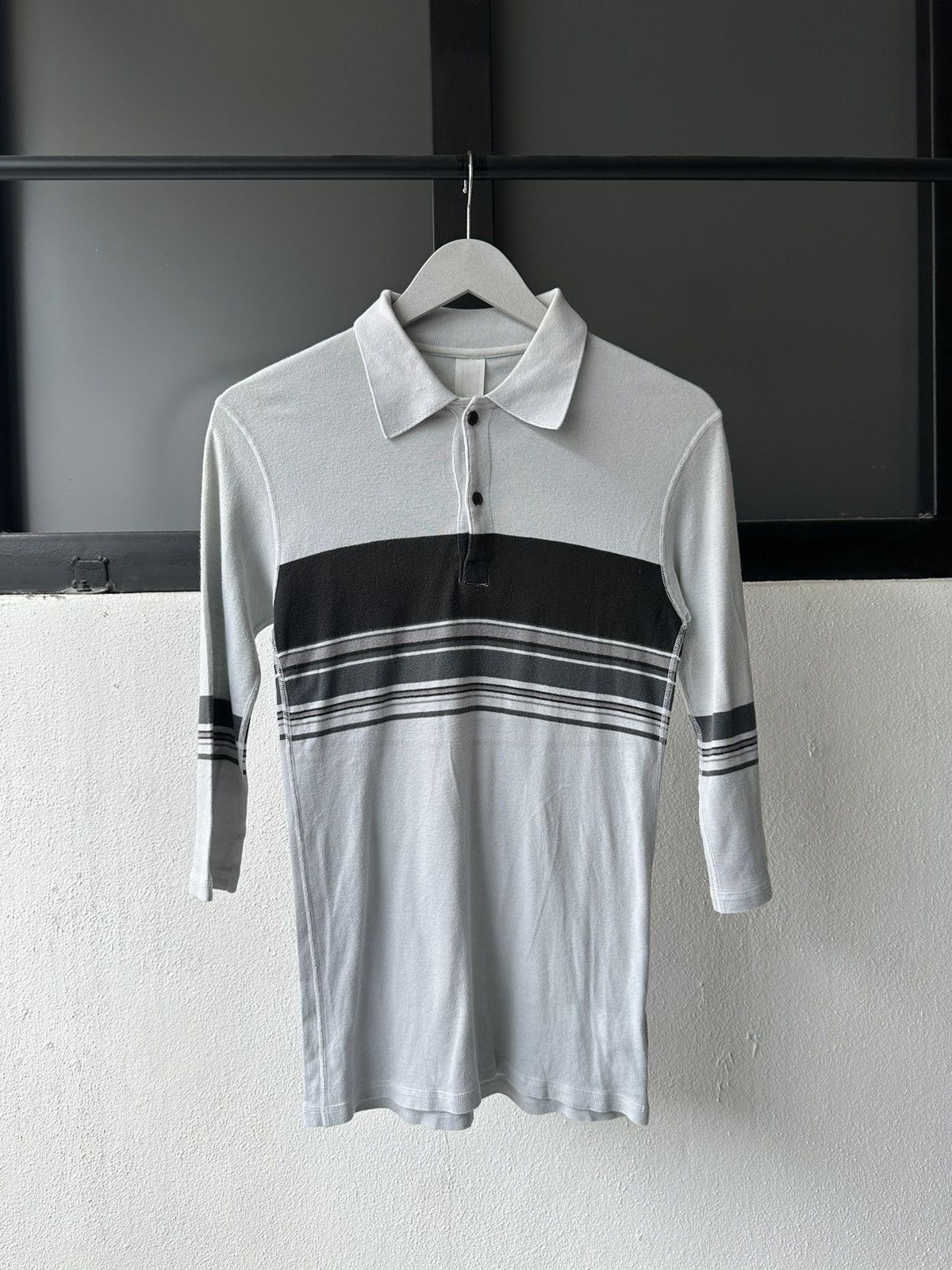 Attachment 2000s Attachment Japan striped polo quarter sleeve Size US M / EU 48-50 / 2 - 7 Thumbnail